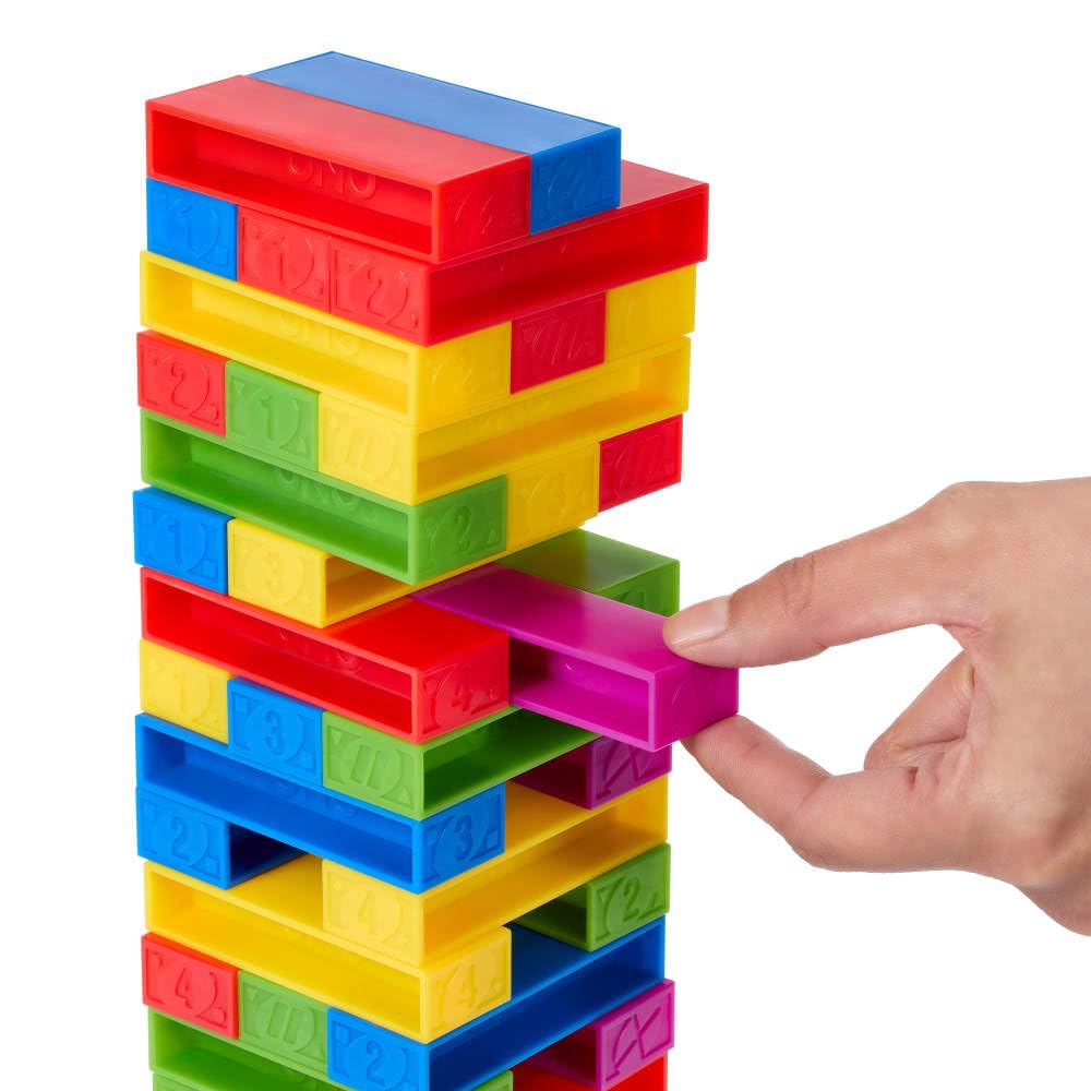 Mattel Games UNO Stacko: 45-Block Stacking UNO for Kids & Family