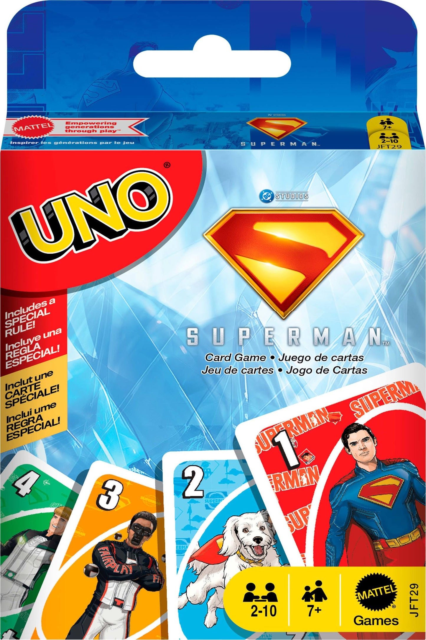 Mattel Games UNO Superman Card Game – Family Nights and Movie-Inspired Fun