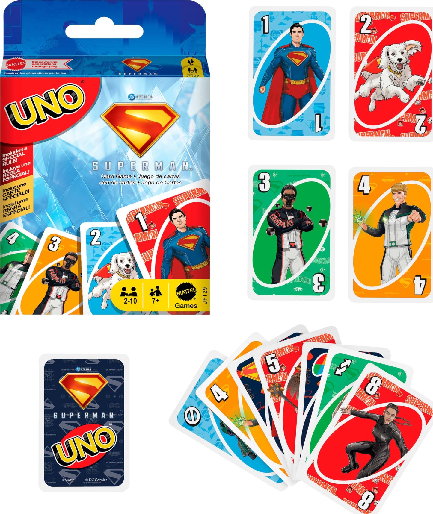 Mattel Games UNO Superman Card Game – Family Nights and Movie-Inspired Fun