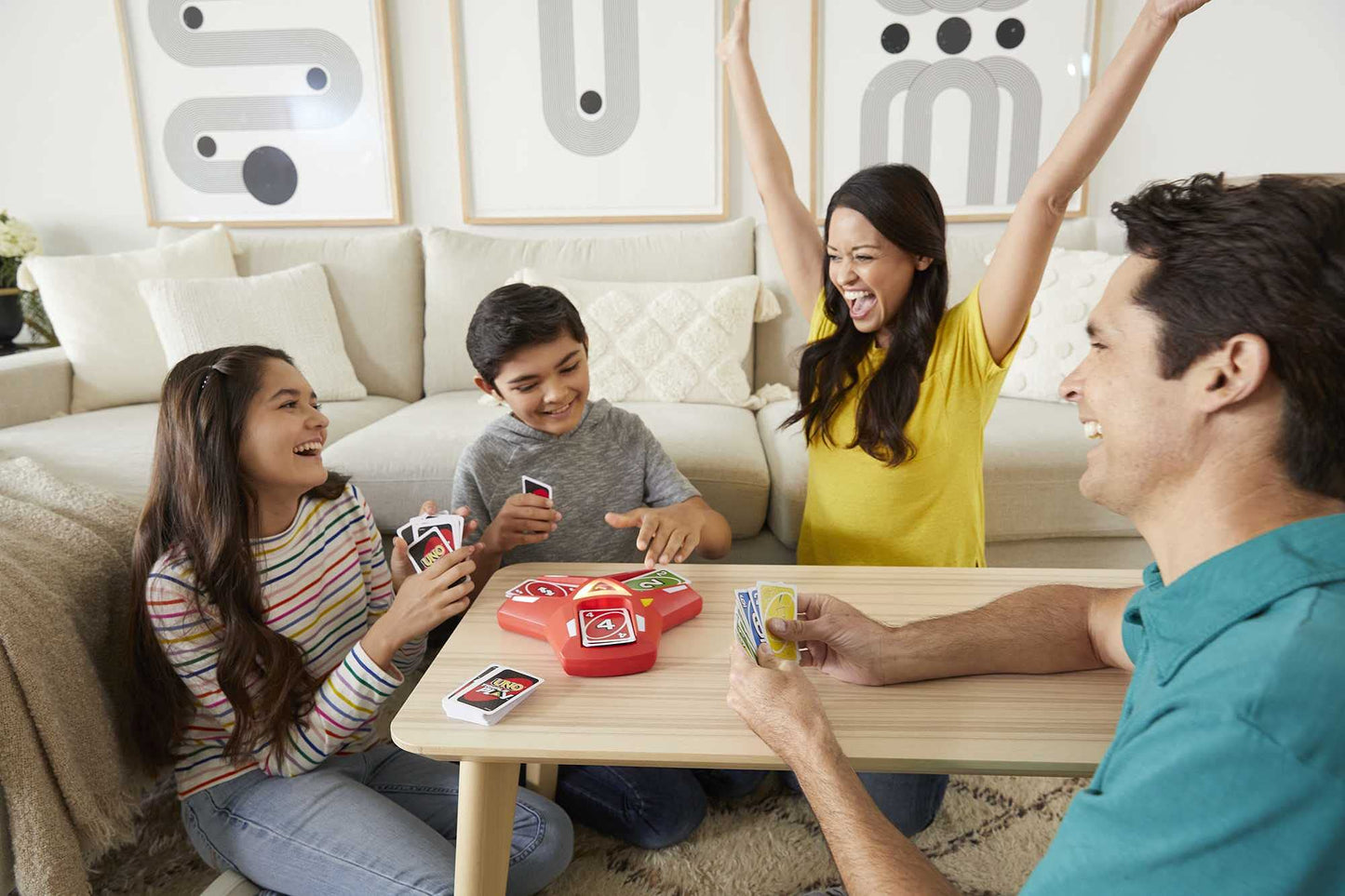 UNO Triple Play Card Game by Mattel Games — Lights, Sounds & 3 Piles
