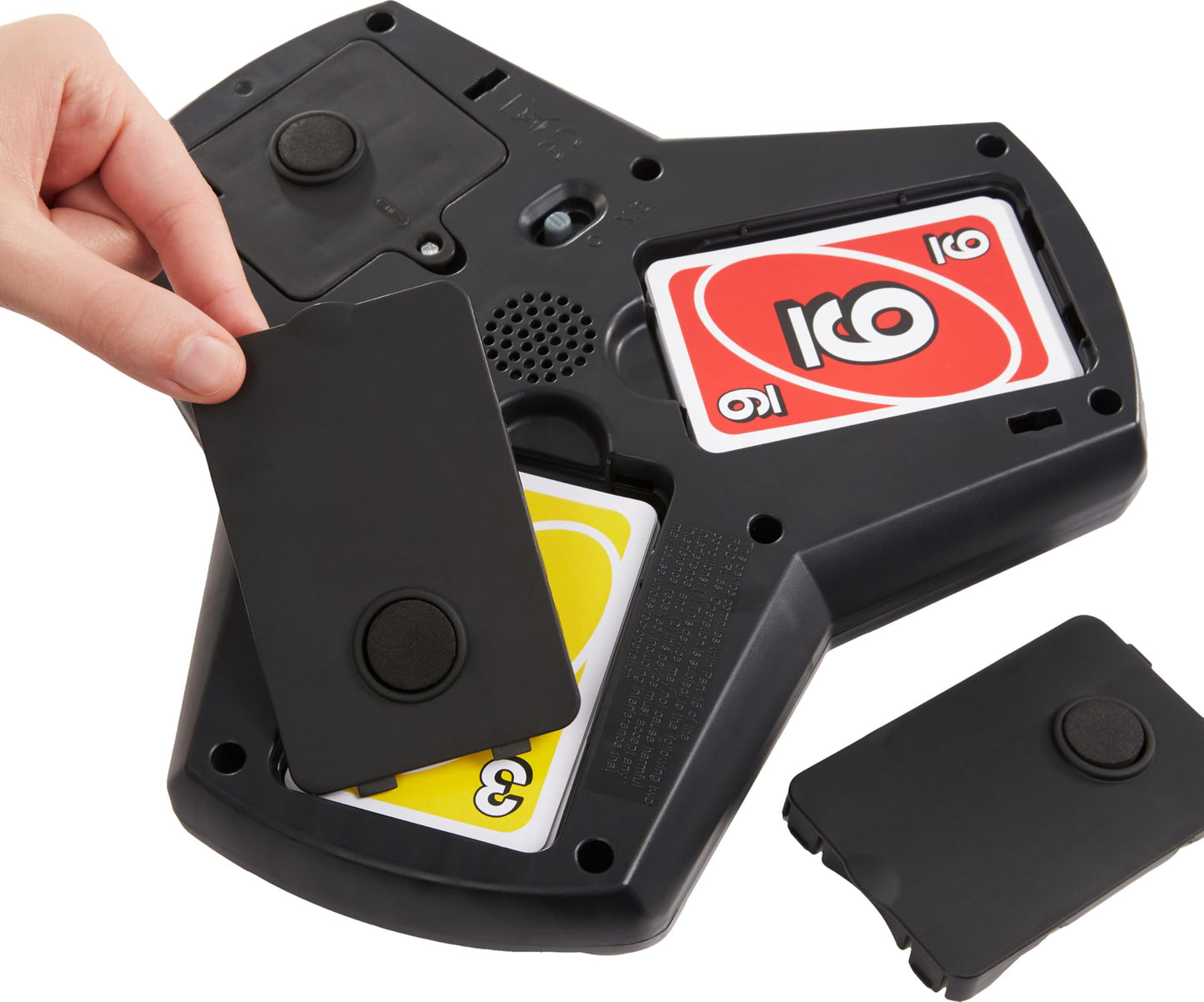 Mattel Games UNO Triple Play Card Game – 3 Piles, Lights & Sounds, Stealth Mode
