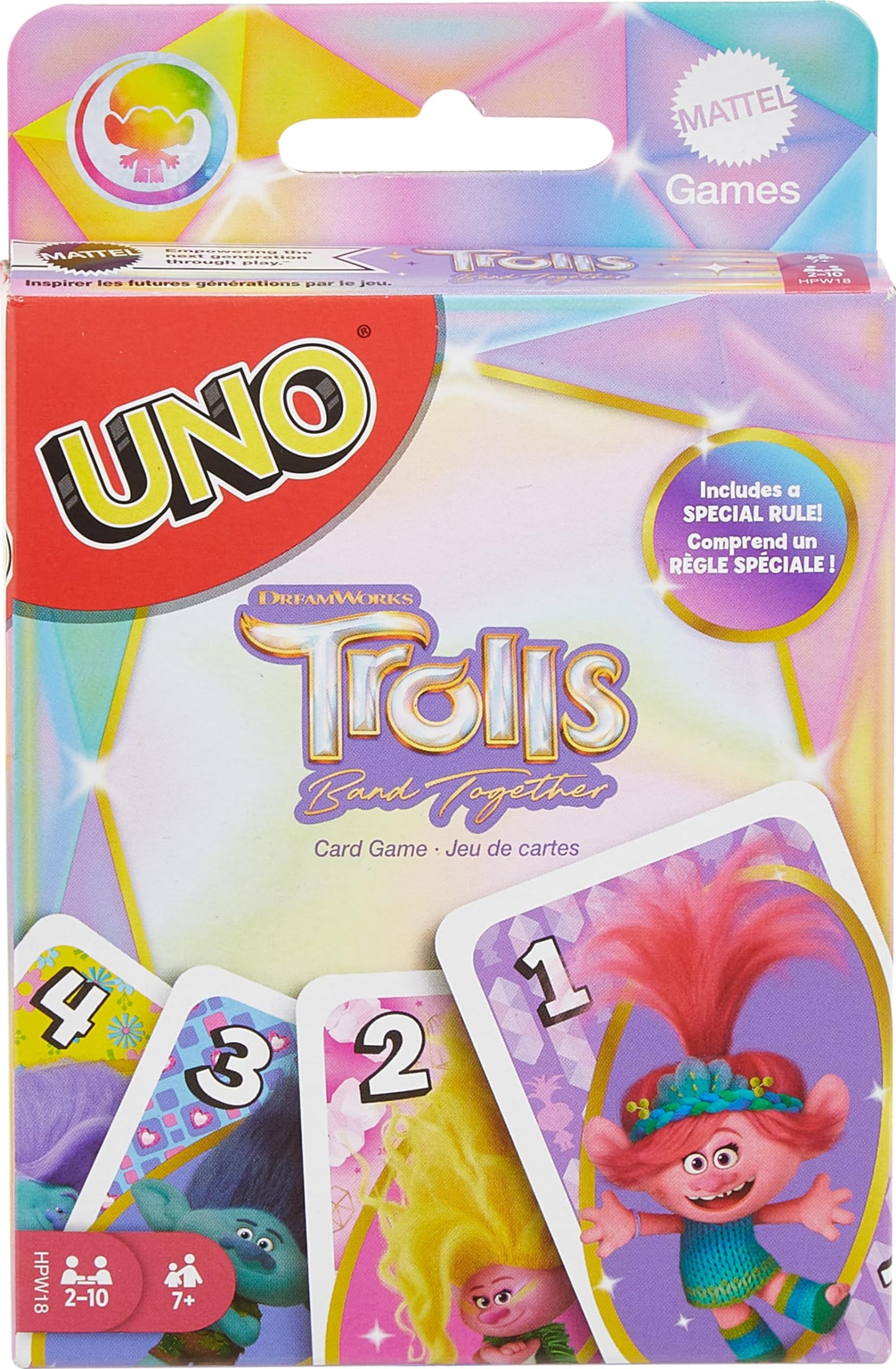 Mattel Games UNO Trolls 3: Band Together Card Game for Kids & Family (2-10 Players)