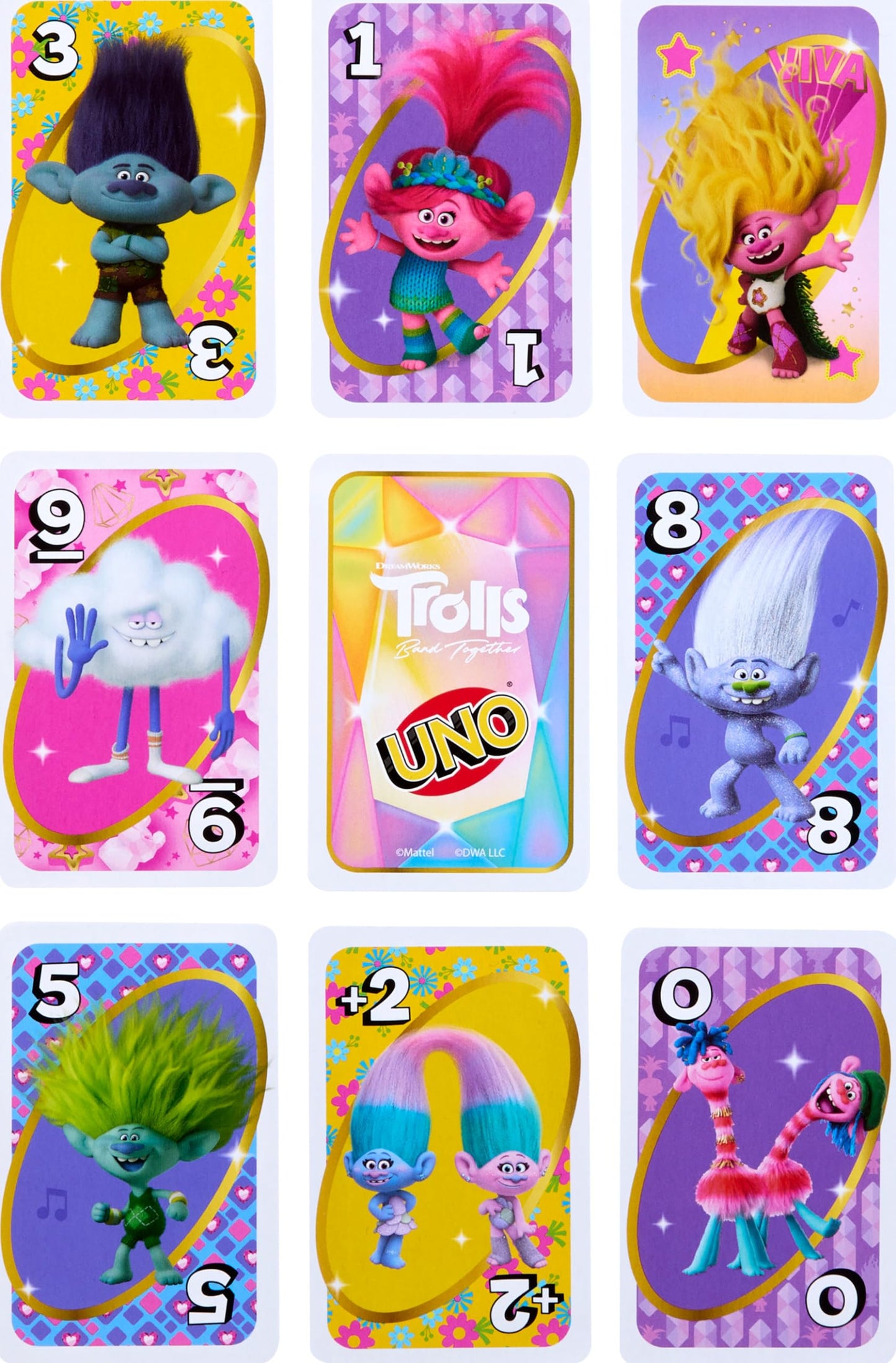 Mattel Games UNO Trolls 3: Band Together Card Game for Kids & Family (2-10 Players)