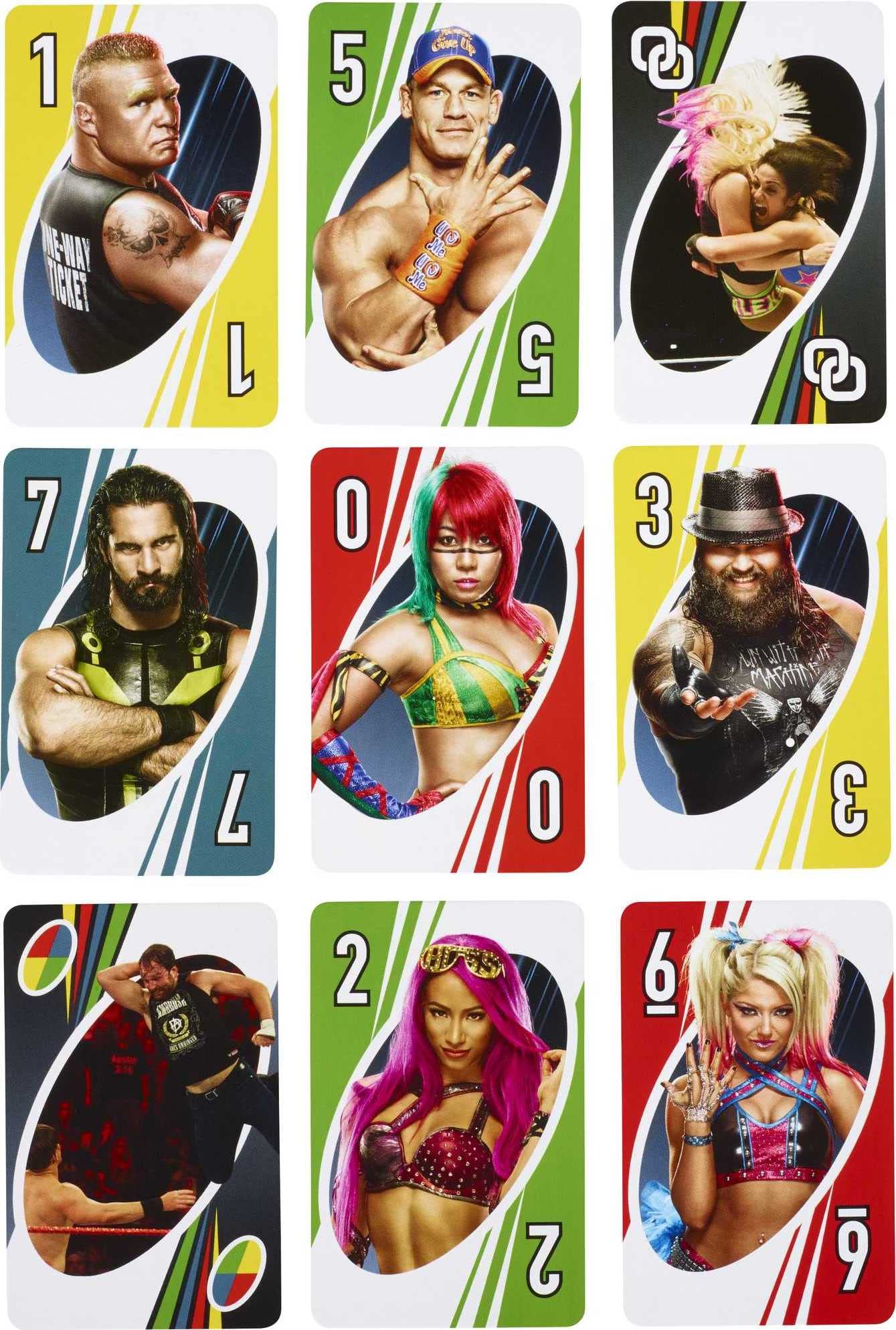 Mattel Games UNO WWE Edition Card Game — 2-10 Players, Ages 7+