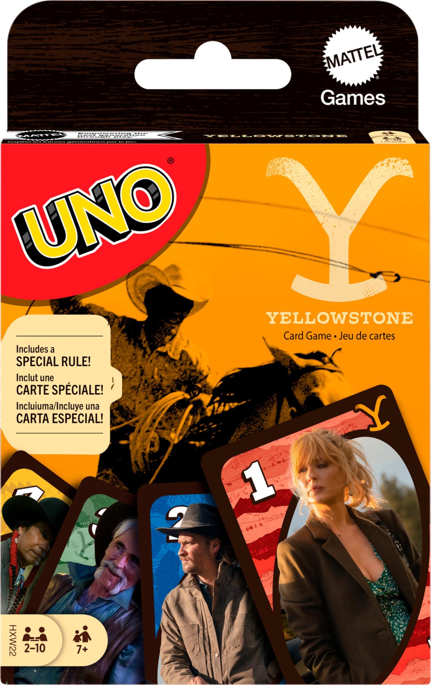 Mattel Games UNO Yellowstone Card Game – Family & Party Night with Yellowstone Brand Rule