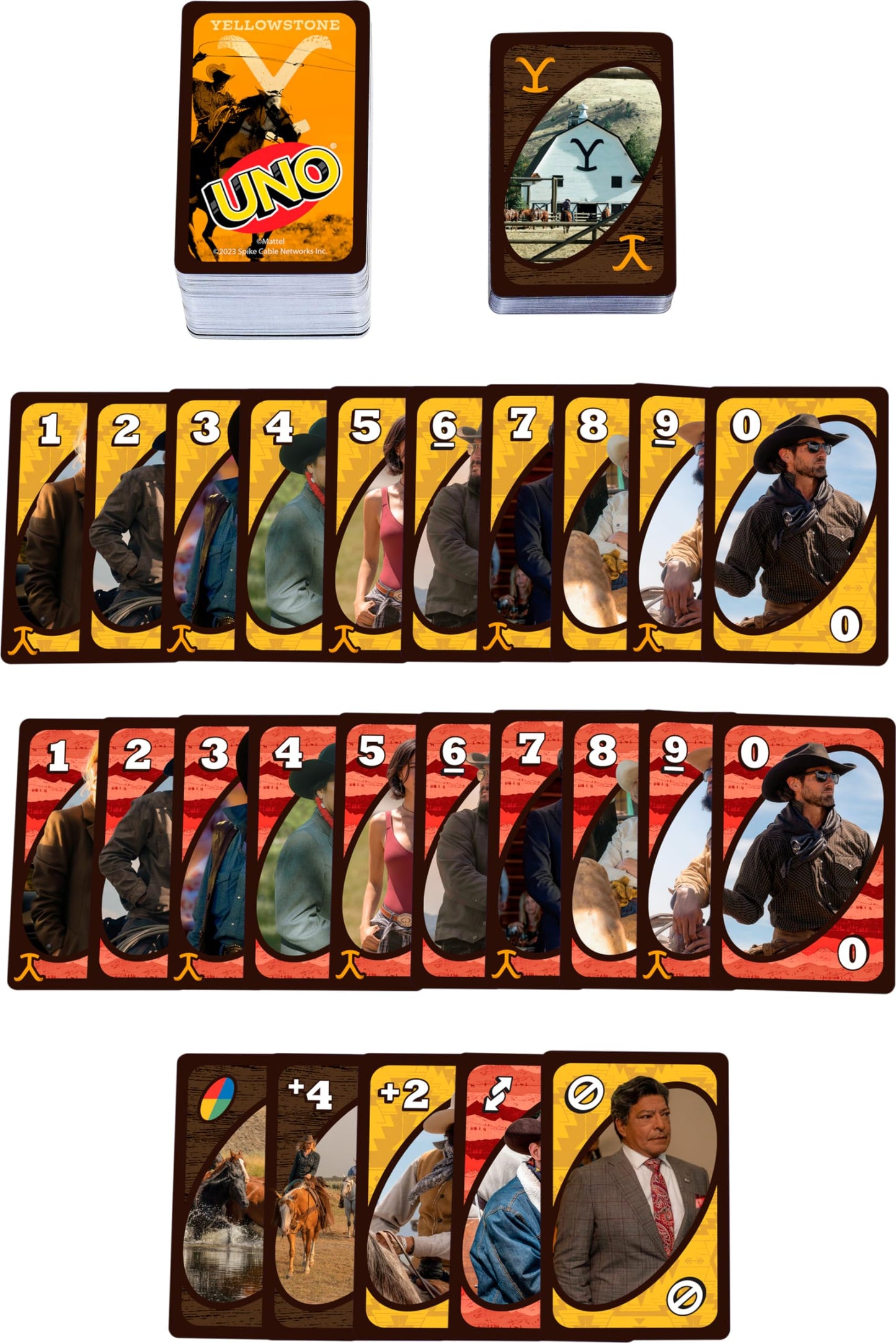 Mattel Games UNO Yellowstone Card Game – Family & Party Night with Yellowstone Brand Rule