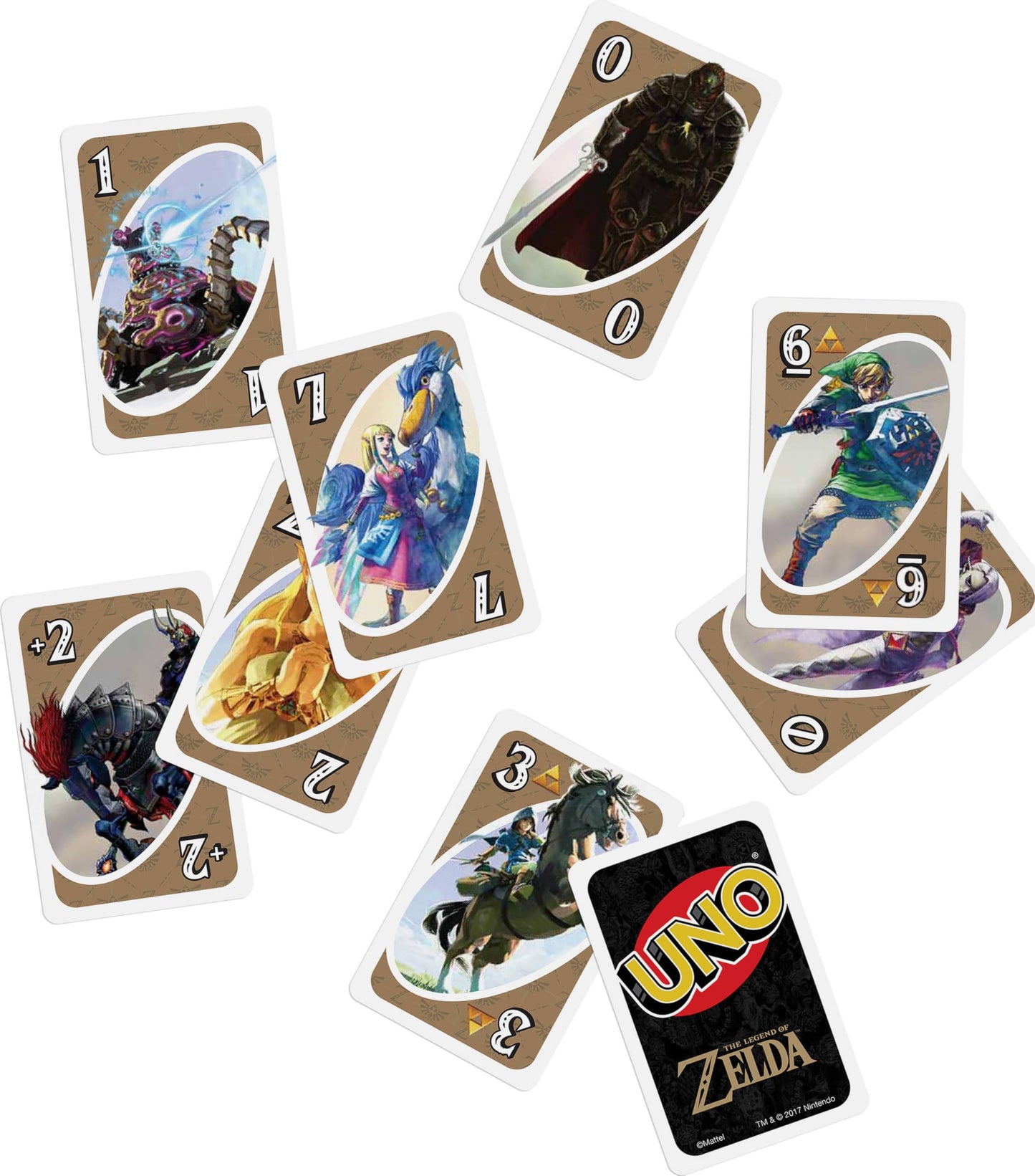Mattel Games UNO: The Legend of Zelda Card Game for Family Night – Themed Graphics & Triforce Rule