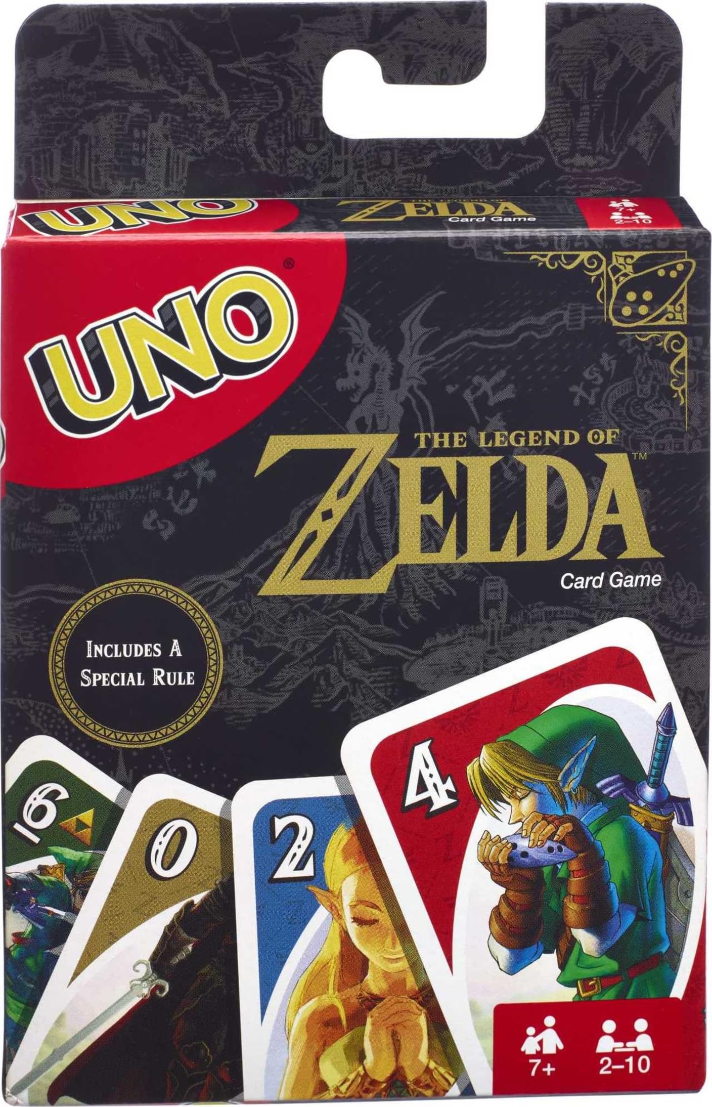 Mattel Games UNO: The Legend of Zelda Card Game for Family Night – Themed Graphics & Triforce Rule
