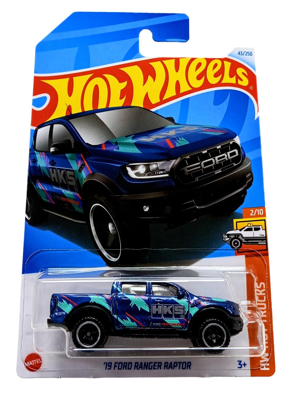 Mattel Hot Wheels 19 Ford Ranger Raptor – HW Hot Trucks 2/10 Blue, 43/250