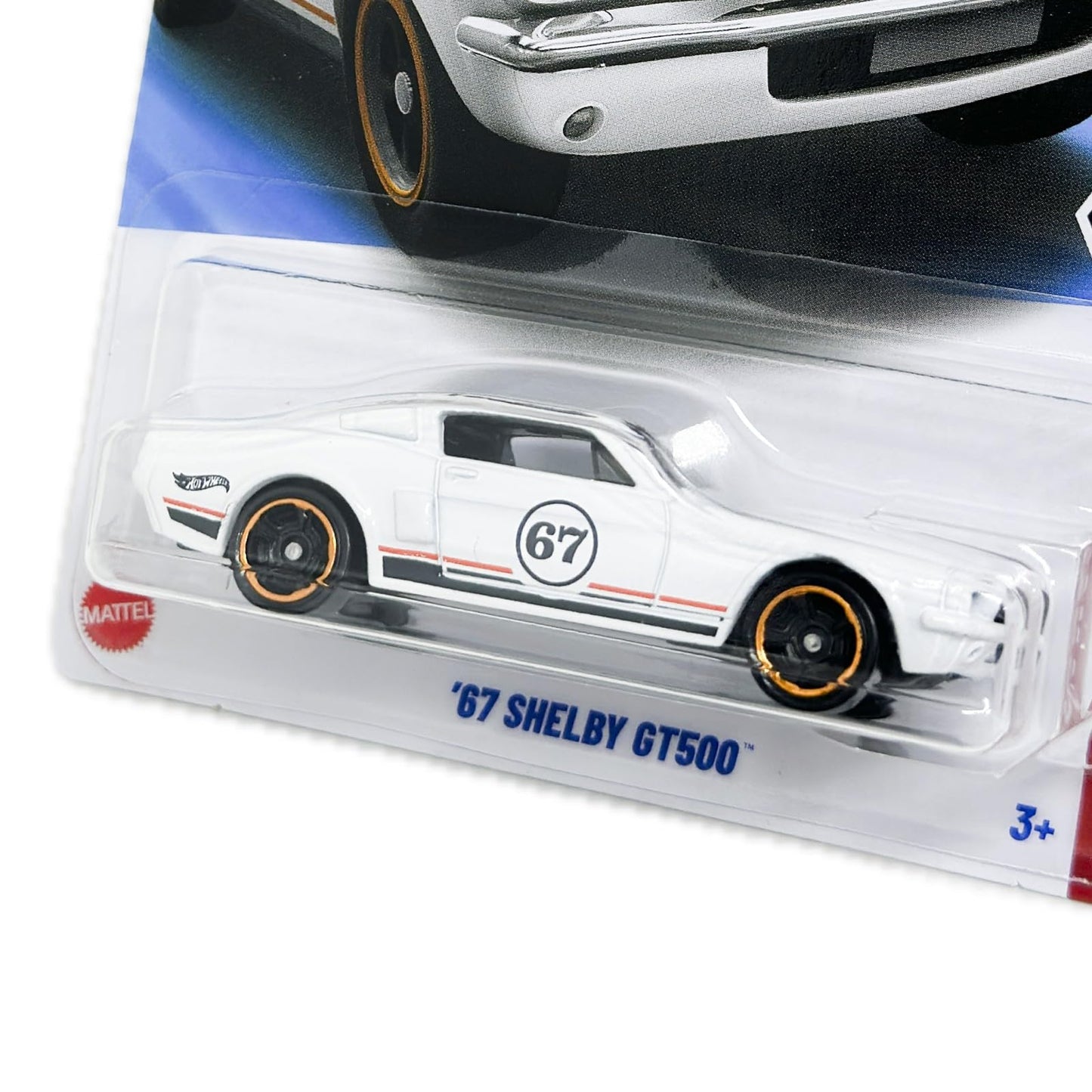 Mattel Hot Wheels 1:64 1967 Shelby GT500 Mustang – White Die-Cast Car