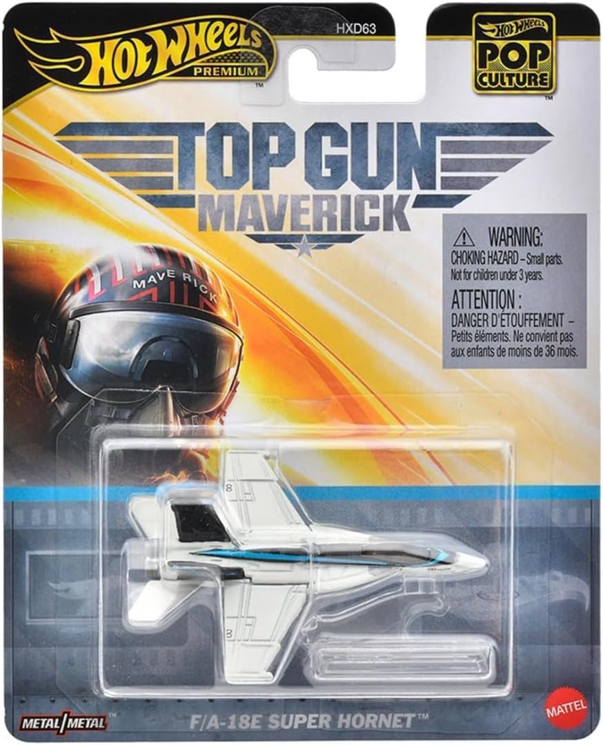 Mattel Hot Wheels F/A-18E Super Hornet 1:64 Scale Airplane Toy – Gray, 3+