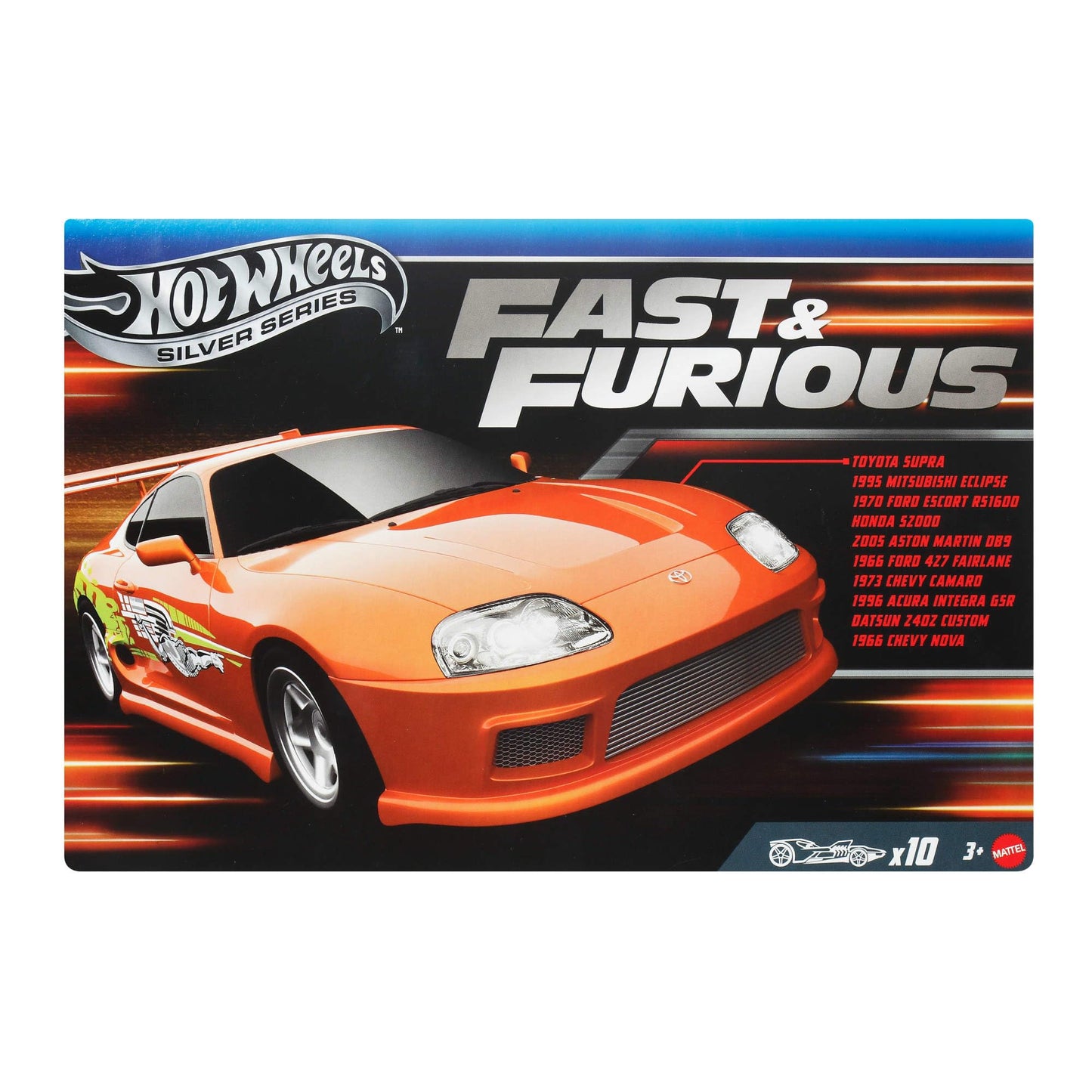 Mattel Hot Wheels Fast and Furious 1:64 Specialized Embellishments — Pack of 10 Licensed Metal Trucks