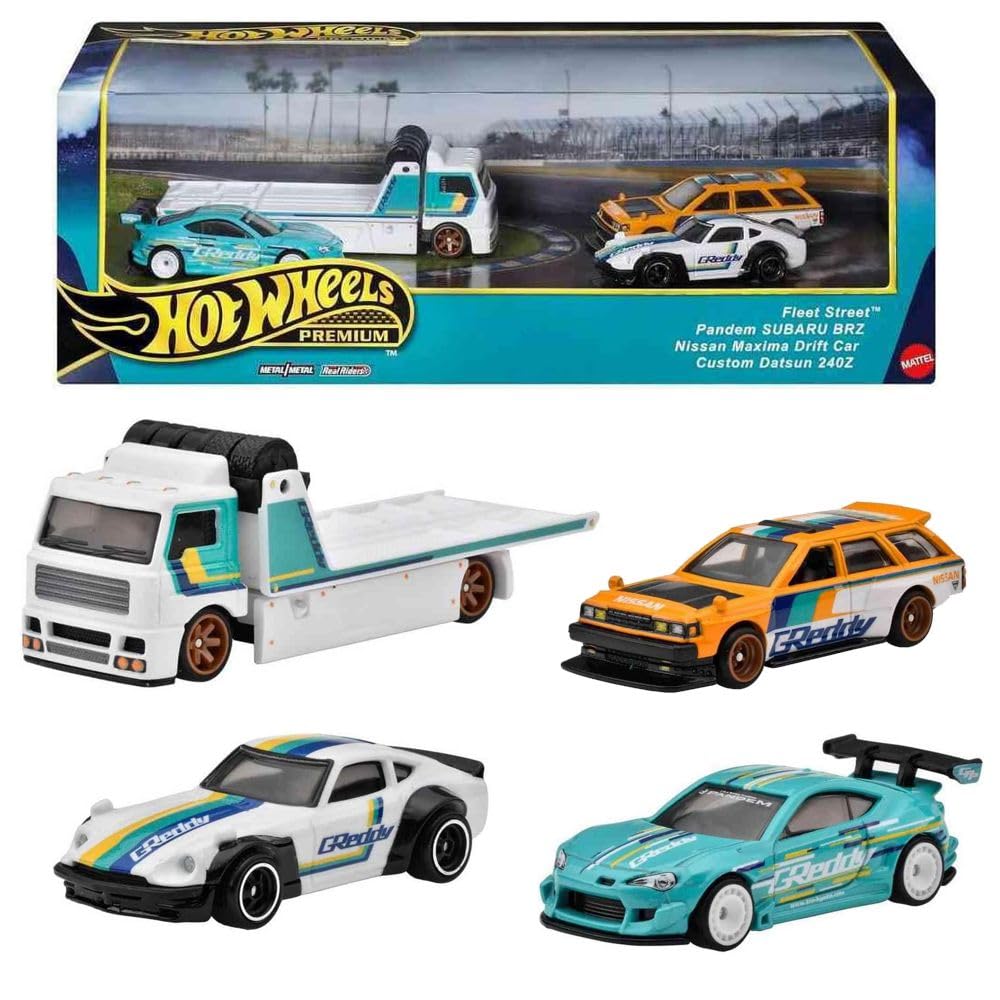 Mattel Hot Wheels Premium BRE Datsun 1:64 Set of 4 Collector's Vehicles