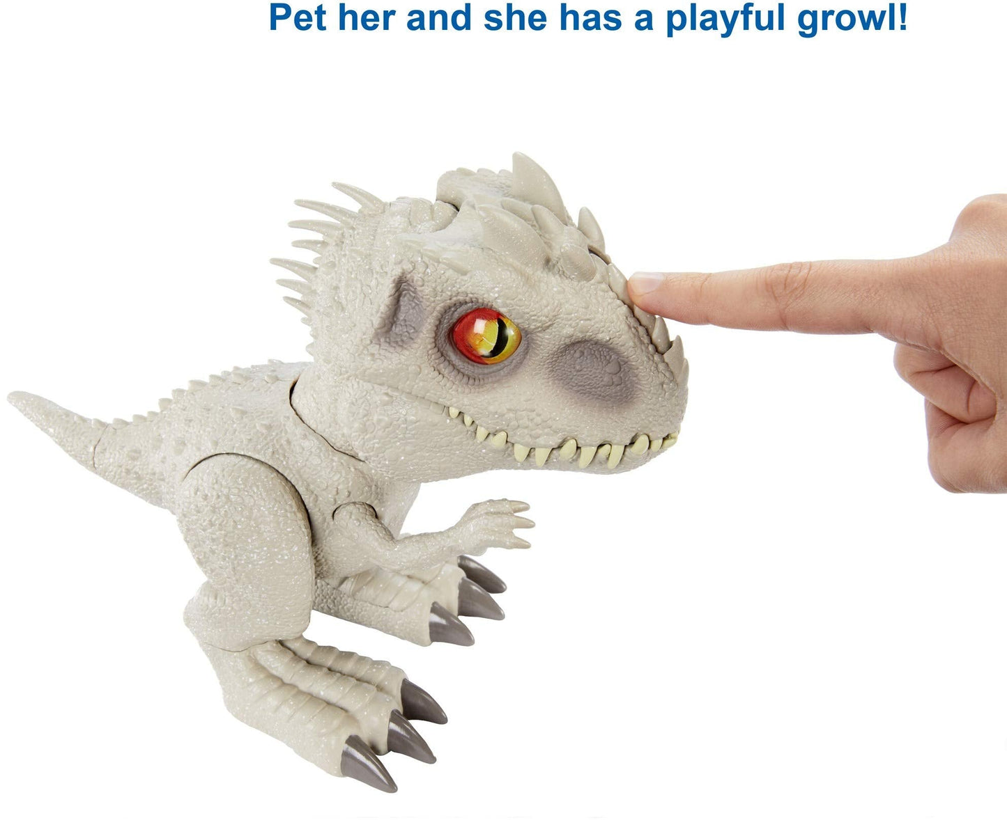 Mattel Jurassic World Camp Cretaceous Indominus Rex Feeding Frenzy – Interactive Dino, Bite Reflex, Lights & Sounds | Ages 4+