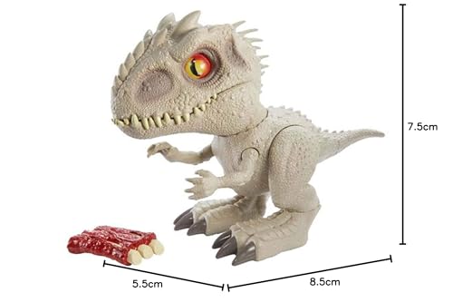 Mattel Jurassic World Camp Cretaceous Indominus Rex Feeding Frenzy – Interactive Dino, Bite Reflex, Lights & Sounds | Ages 4+