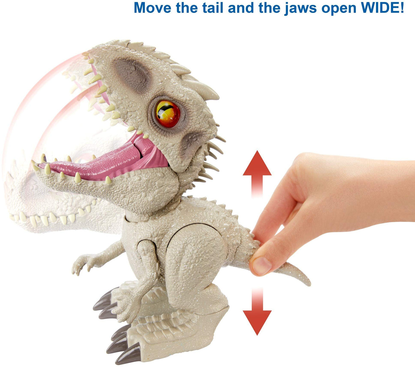 Mattel Jurassic World Camp Cretaceous Indominus Rex Feeding Frenzy – Interactive Dino, Bite Reflex, Lights & Sounds | Ages 4+