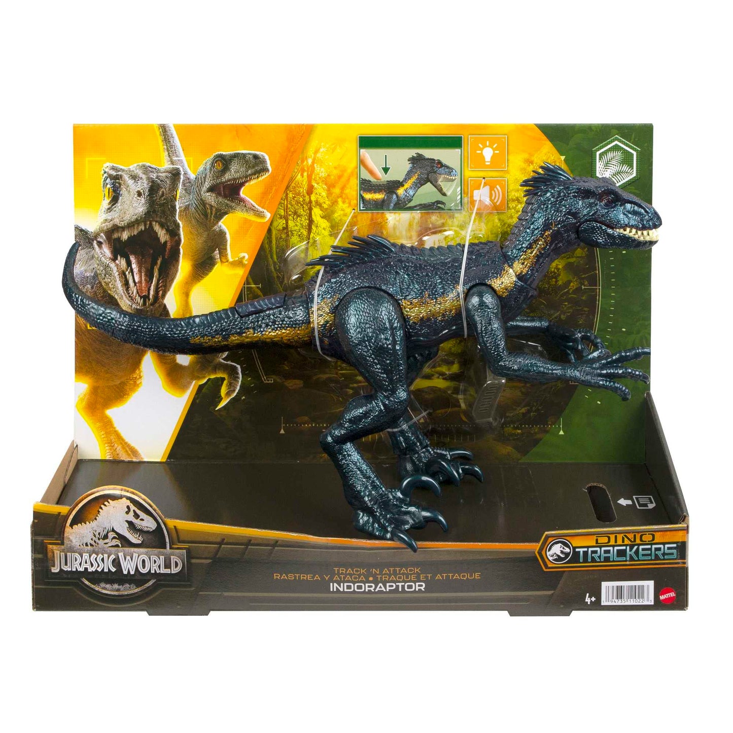 Mattel Jurassic World Indoraptor Track N Attack – 3 Attack Features + AR Play