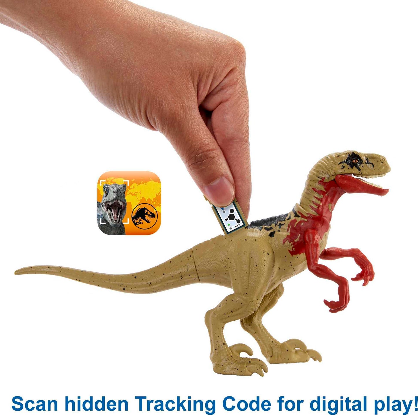 Mattel Jurassic World Search 'n Smash Truck Set with Atrociraptor & Mercenary Figure – Destruct Front Hood