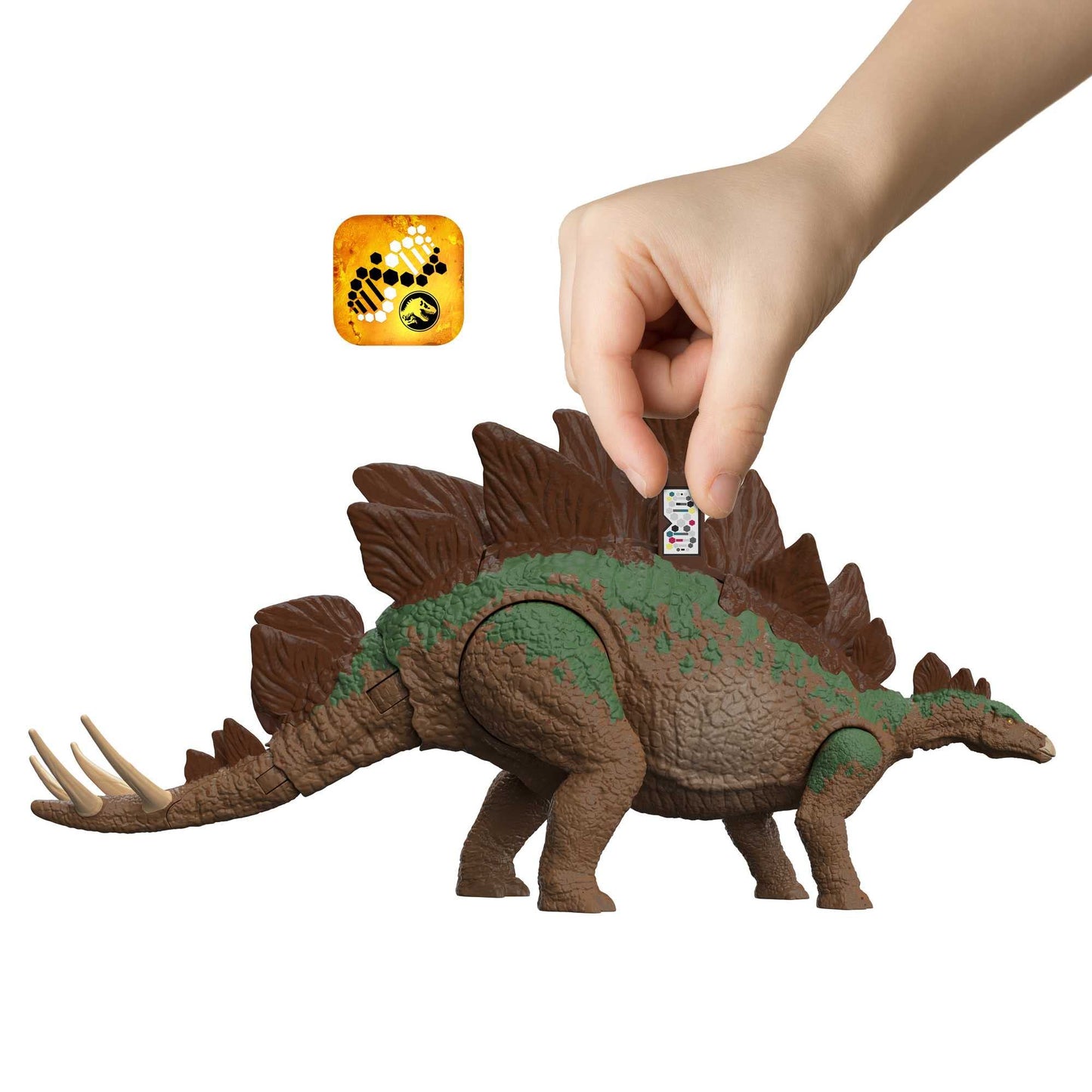 Mattel Jurassic World HHK91 Dr. Sarah Harding with Large & Small Stegosaurus – Articulated 9.5 cm Figures