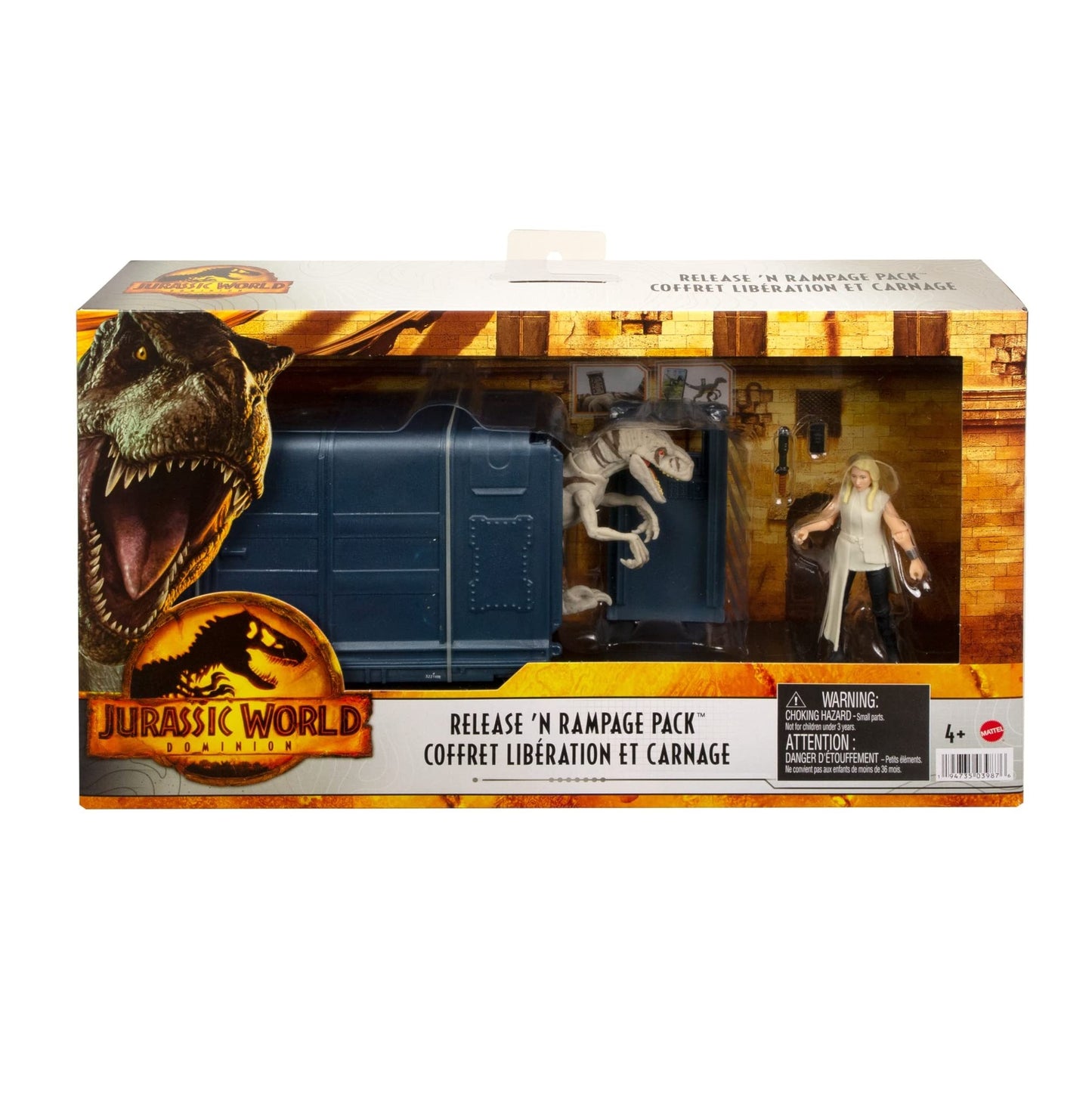 Jurassic World Cage and Fury Dinosaur Set (9.5 cm) – Exclusive Soyona Figure + Atrociraptor | Mattel