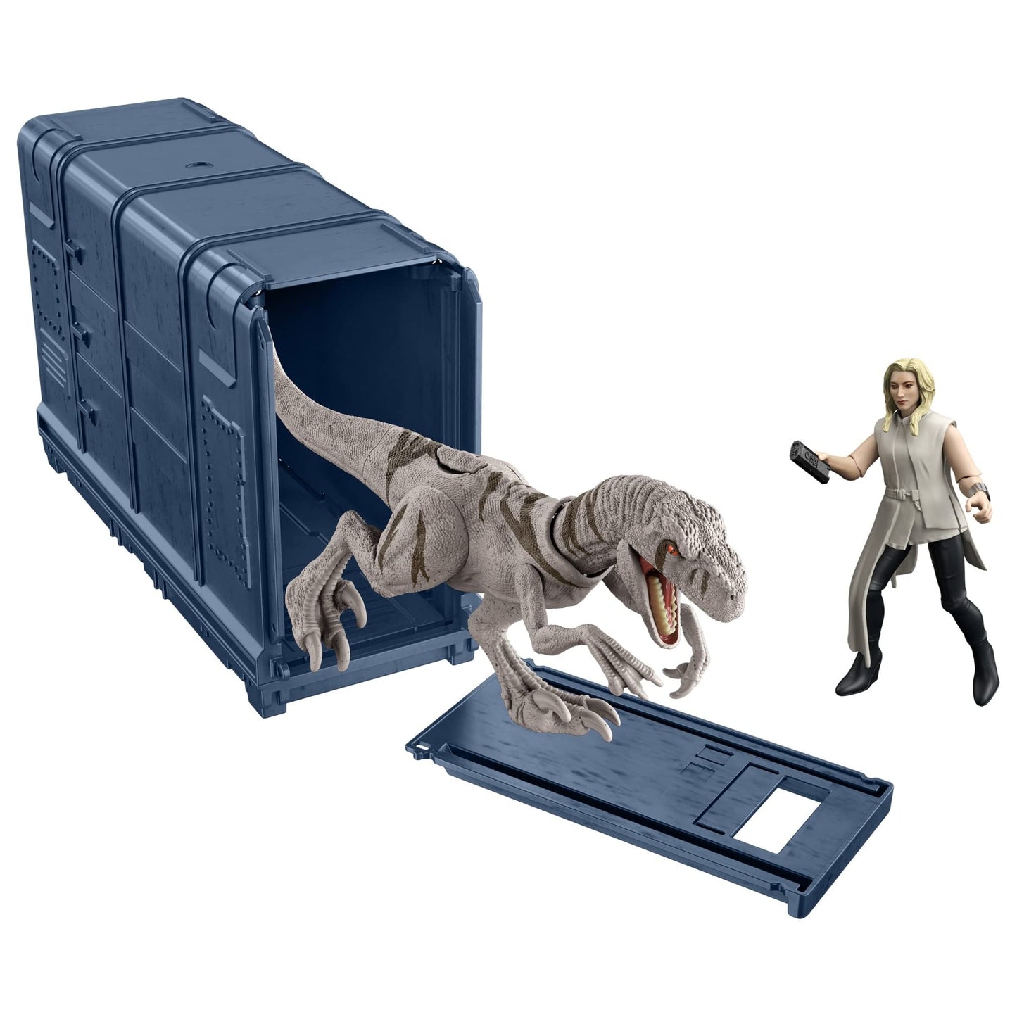 Jurassic World Cage and Fury Dinosaur Set (9.5 cm) – Exclusive Soyona Figure + Atrociraptor | Mattel