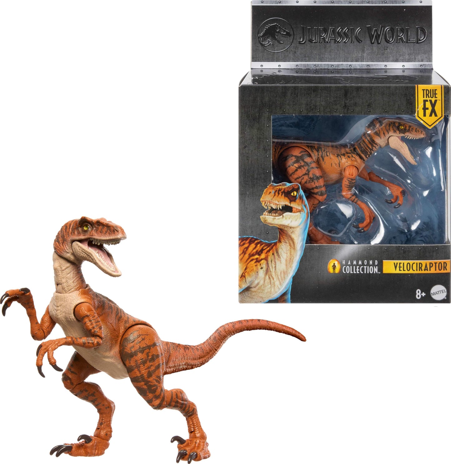 Mattel Jurassic World Hammond Collection Atrociraptor Tiger Action Figure – 13-Point Articulation
