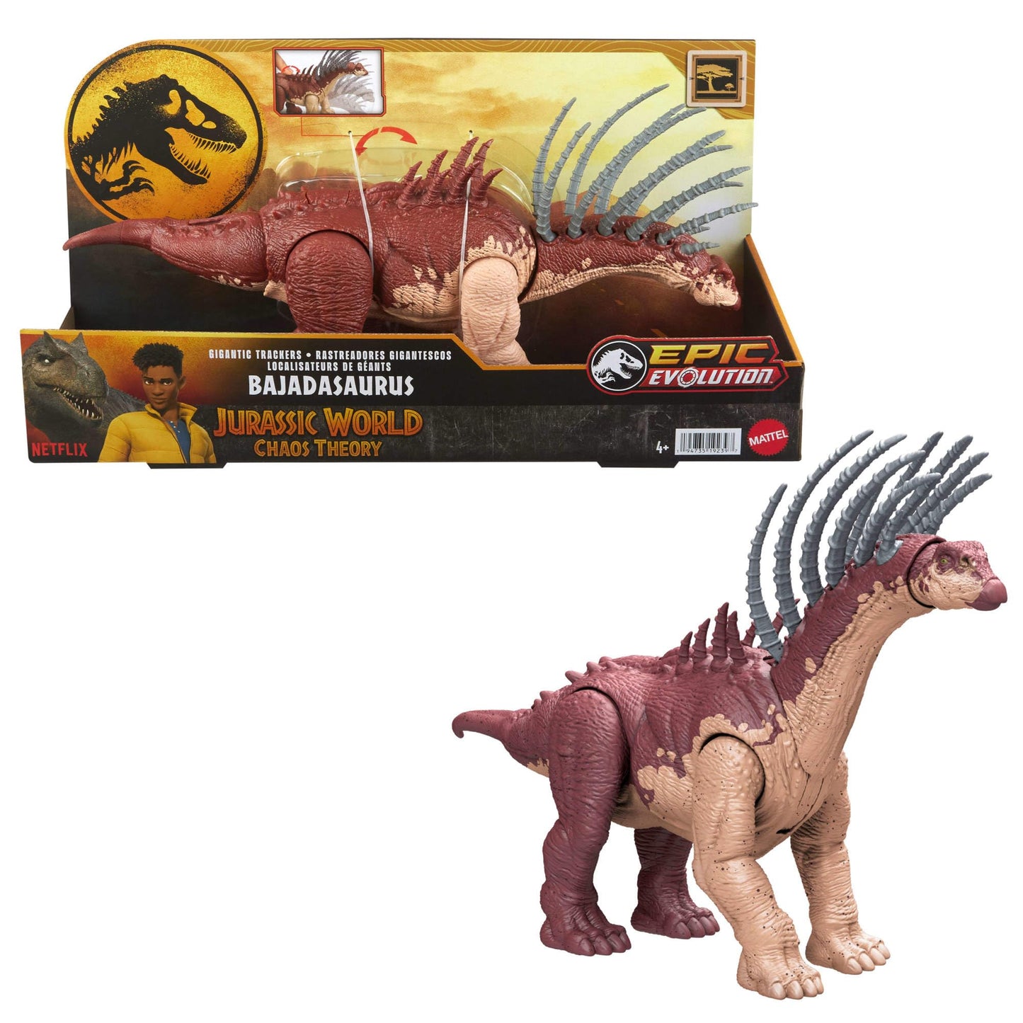 Mattel Jurassic World Gigantic Trackers Bajadasaurus – Rampage Neck Attack Action Figure