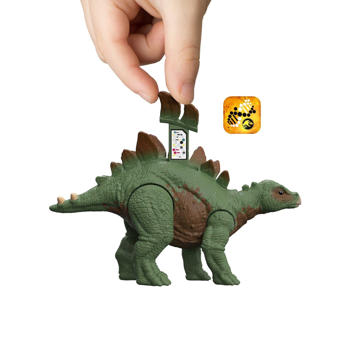 Mattel Jurassic World HHK91 Dr. Sarah Harding with Large & Small Stegosaurus – Articulated 9.5 cm Figures