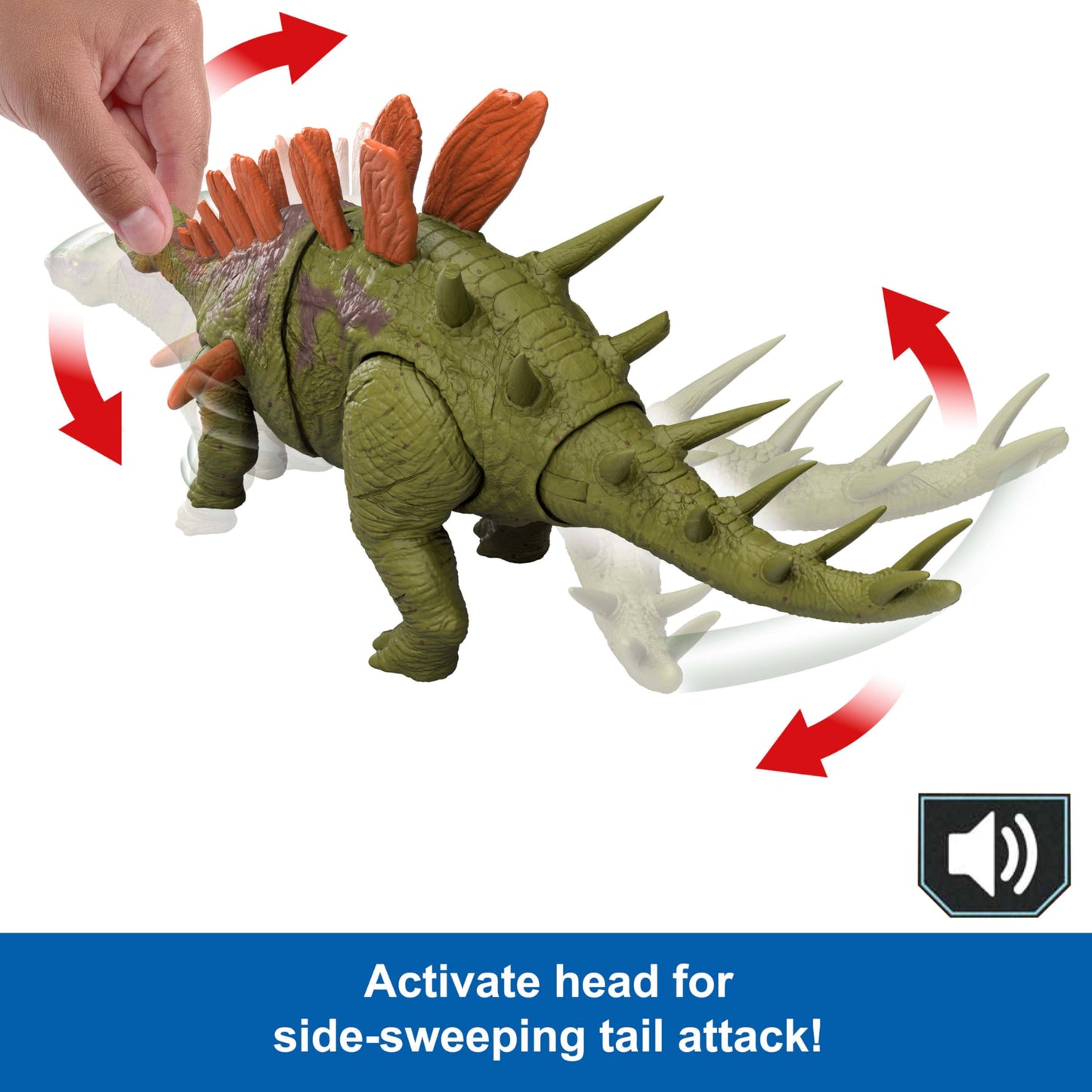 Mattel Jurassic World Wild Roar Dinosaurs with Roar & Attack – 11-Inch Action Figures