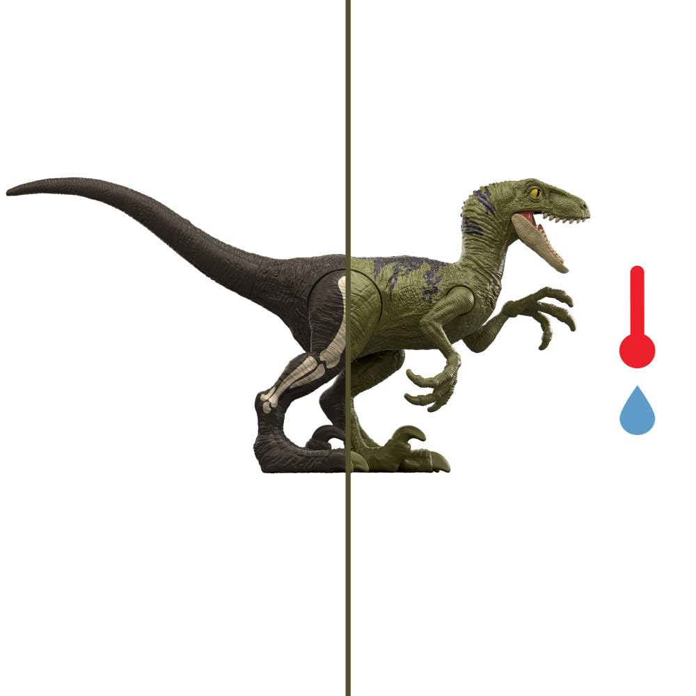 Mattel Jurassic World Dino Reveal – Unpack Surprise, Warm Water Color Change, 5-7 Inches, Species Vary