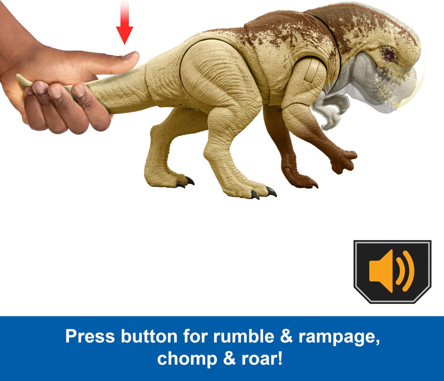Mattel Jurassic World Distortus Rex Rumble N Rampage 22-Inch Action Figure
