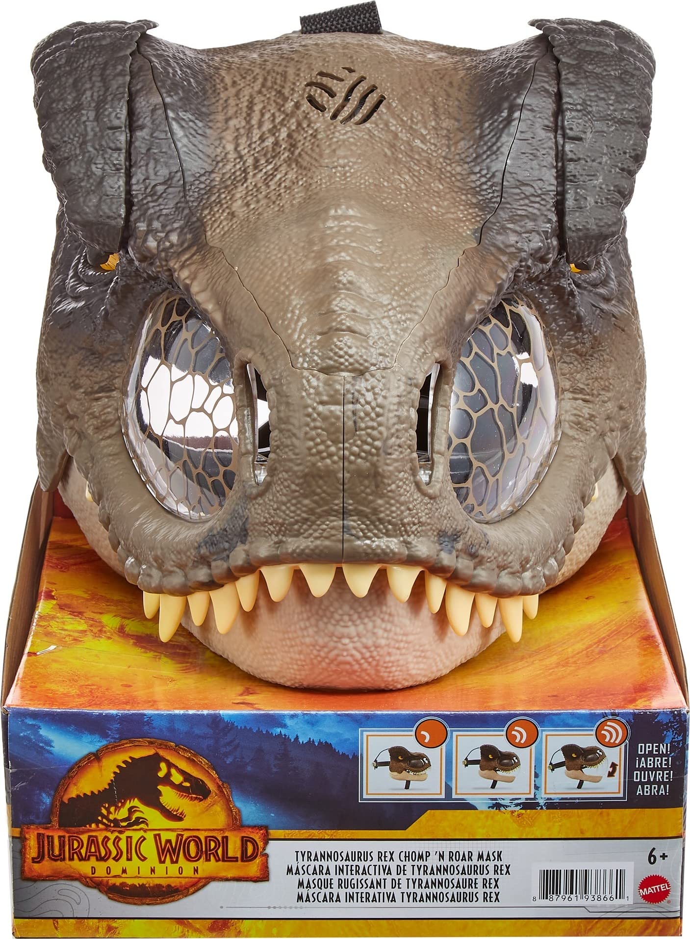 Mattel Jurassic World Dominion Chomp N Roar T. Rex Mask – Motion & Sounds