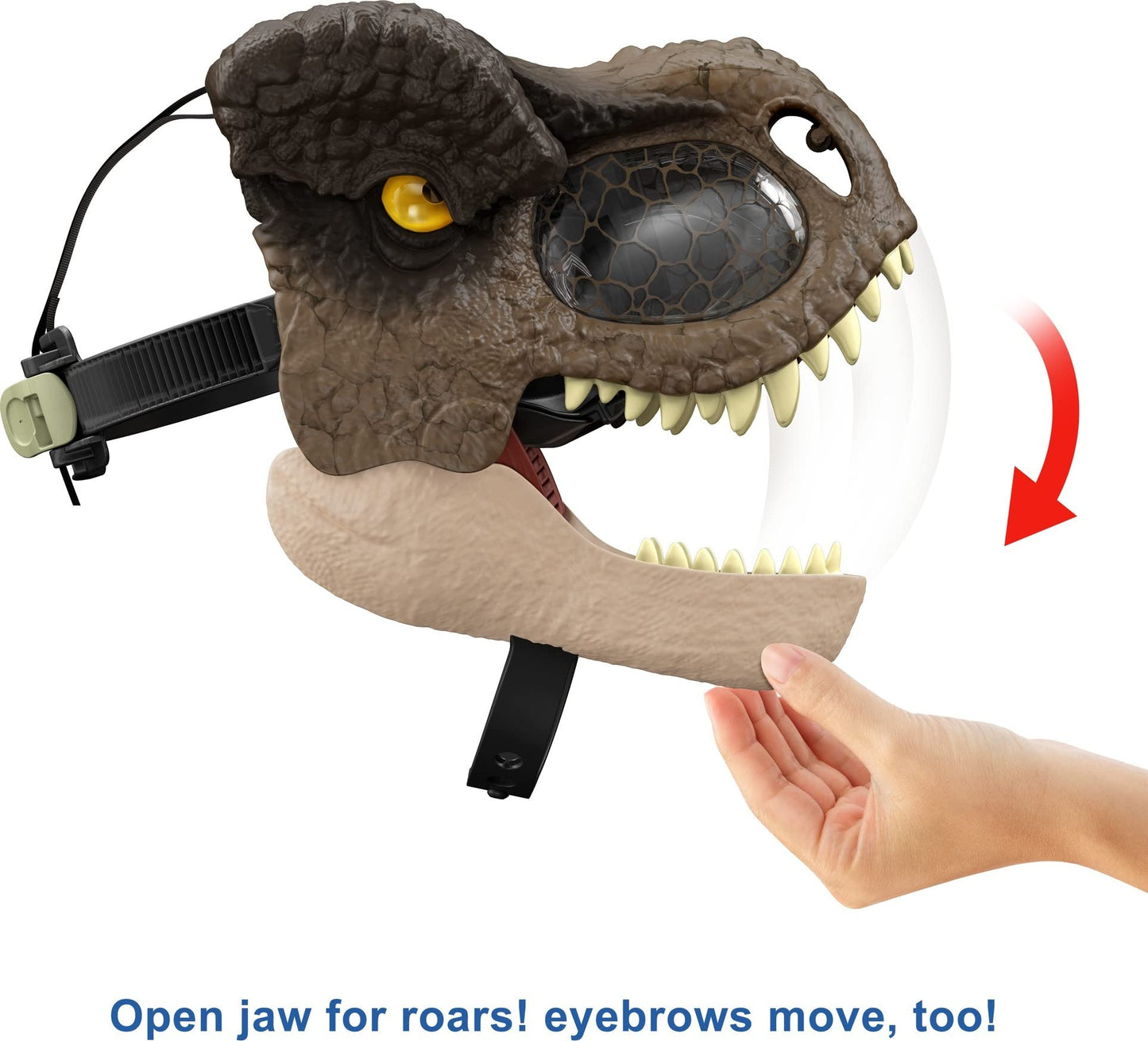 Mattel Jurassic World Dominion Chomp N Roar T. rex Mask | Realistic Dino Role-Play