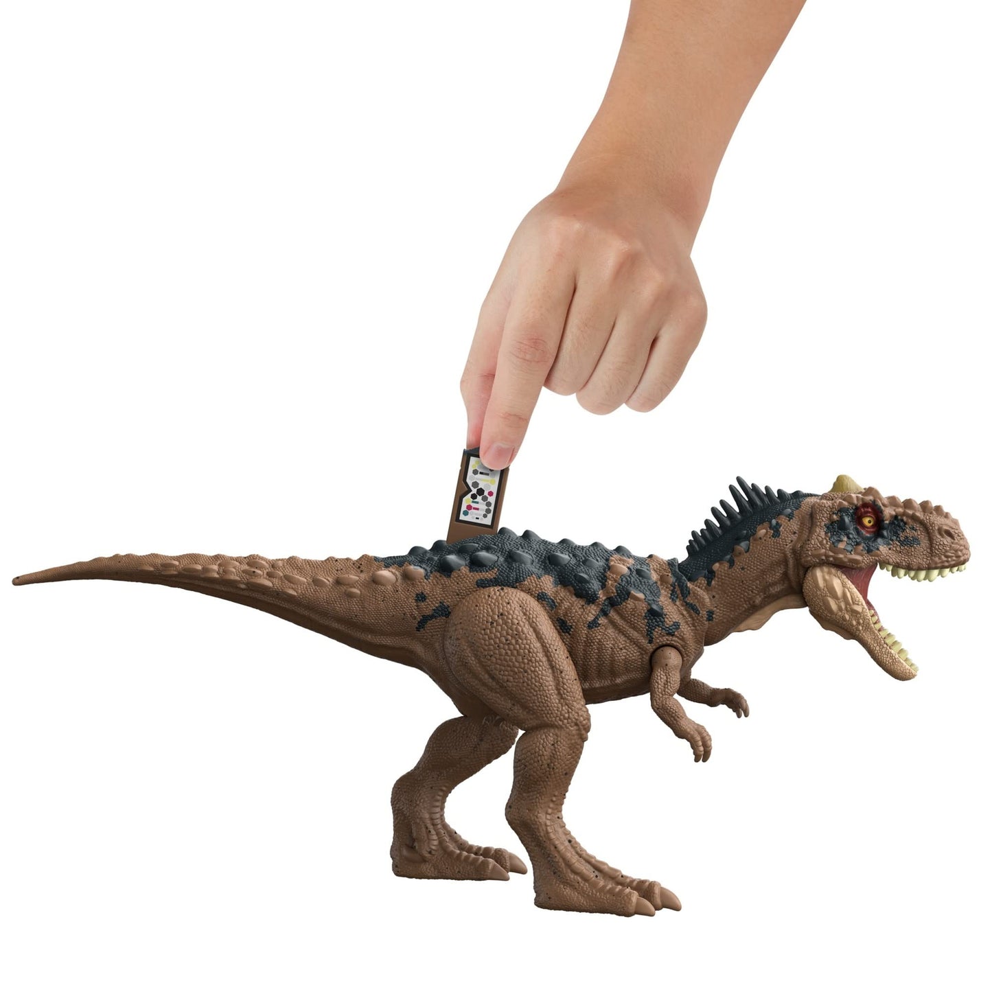 Mattel Jurassic World Dominion Roar Strikers Rajasaurus Action Figure with AR Play