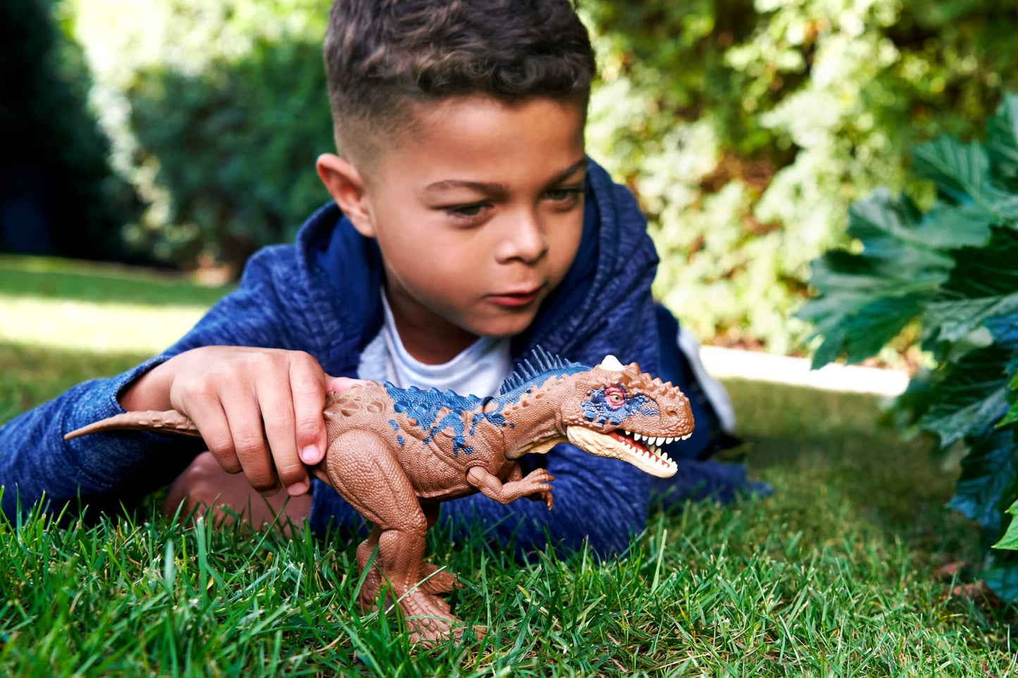 Mattel Jurassic World Dominion Roar Strikers Rajasaurus Action Figure with AR Play