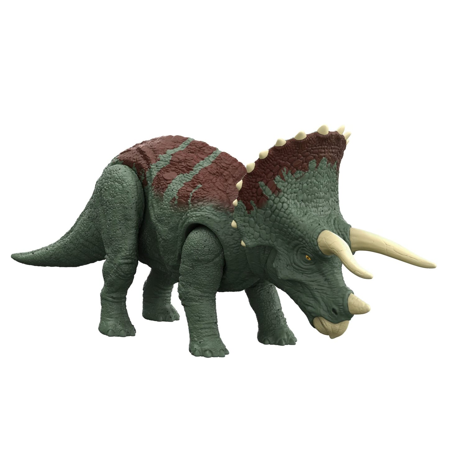 Mattel Jurassic World Dominion Roar Strikers Triceratops – Roaring Action Figure with AR