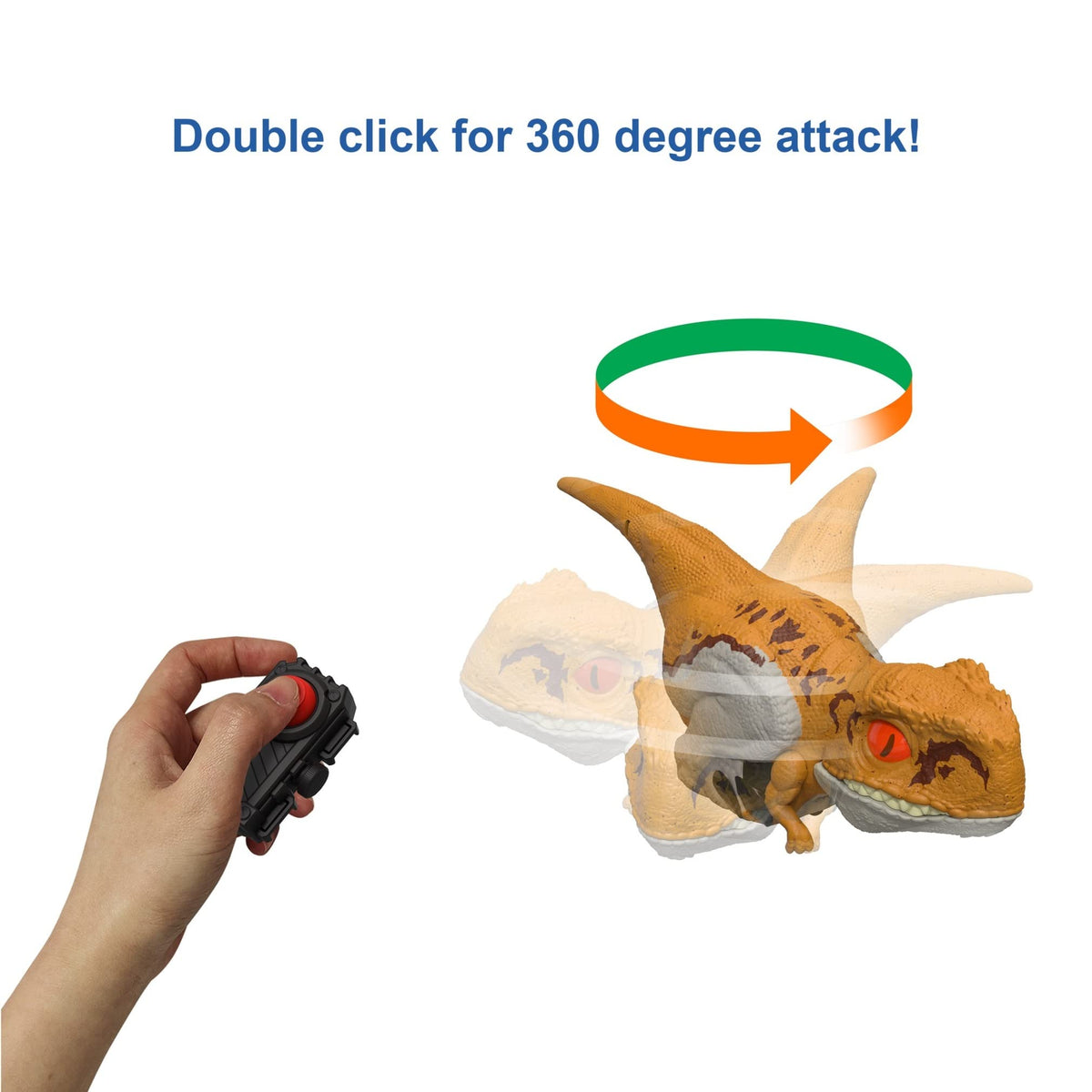Mattel Jurassic World Dominion Uncaged Atrociraptor Toy – Clicker-Controlled Motion & Sound