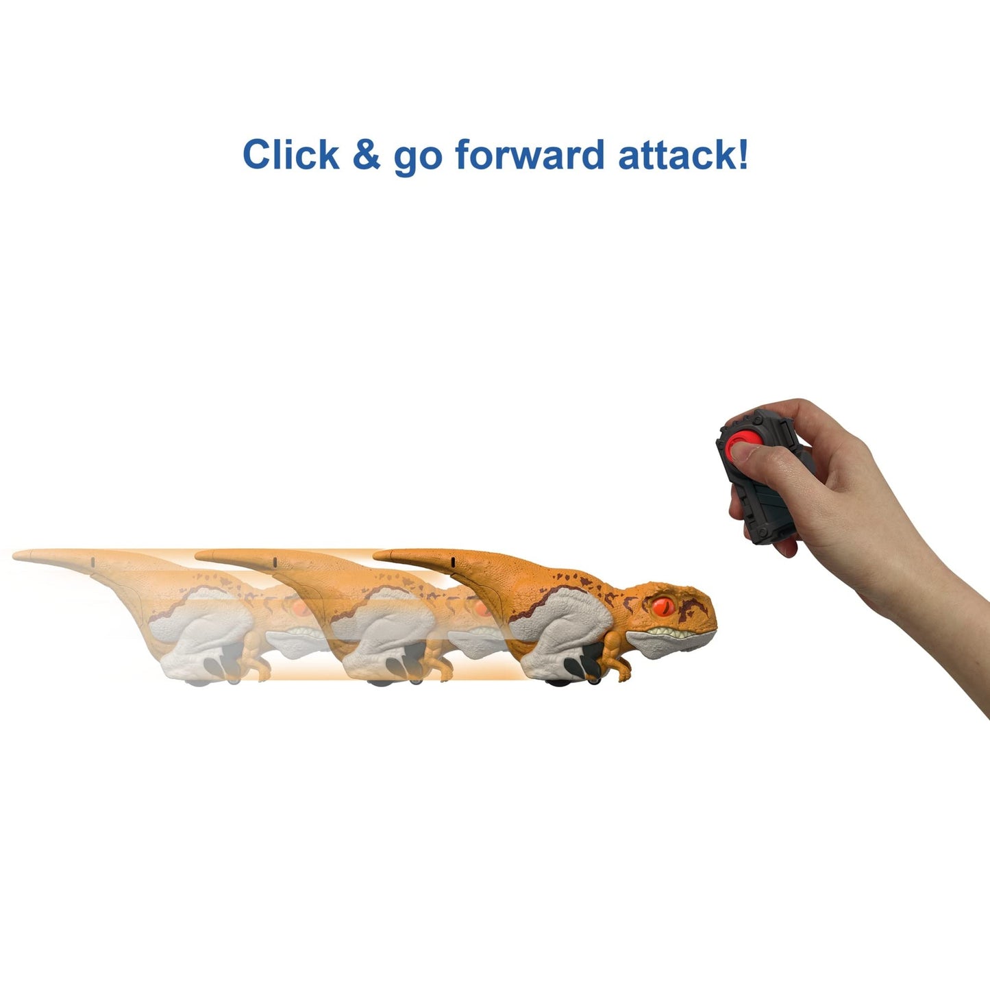 Mattel Jurassic World Dominion Uncaged Atrociraptor Toy – Clicker-Controlled Motion & Sound
