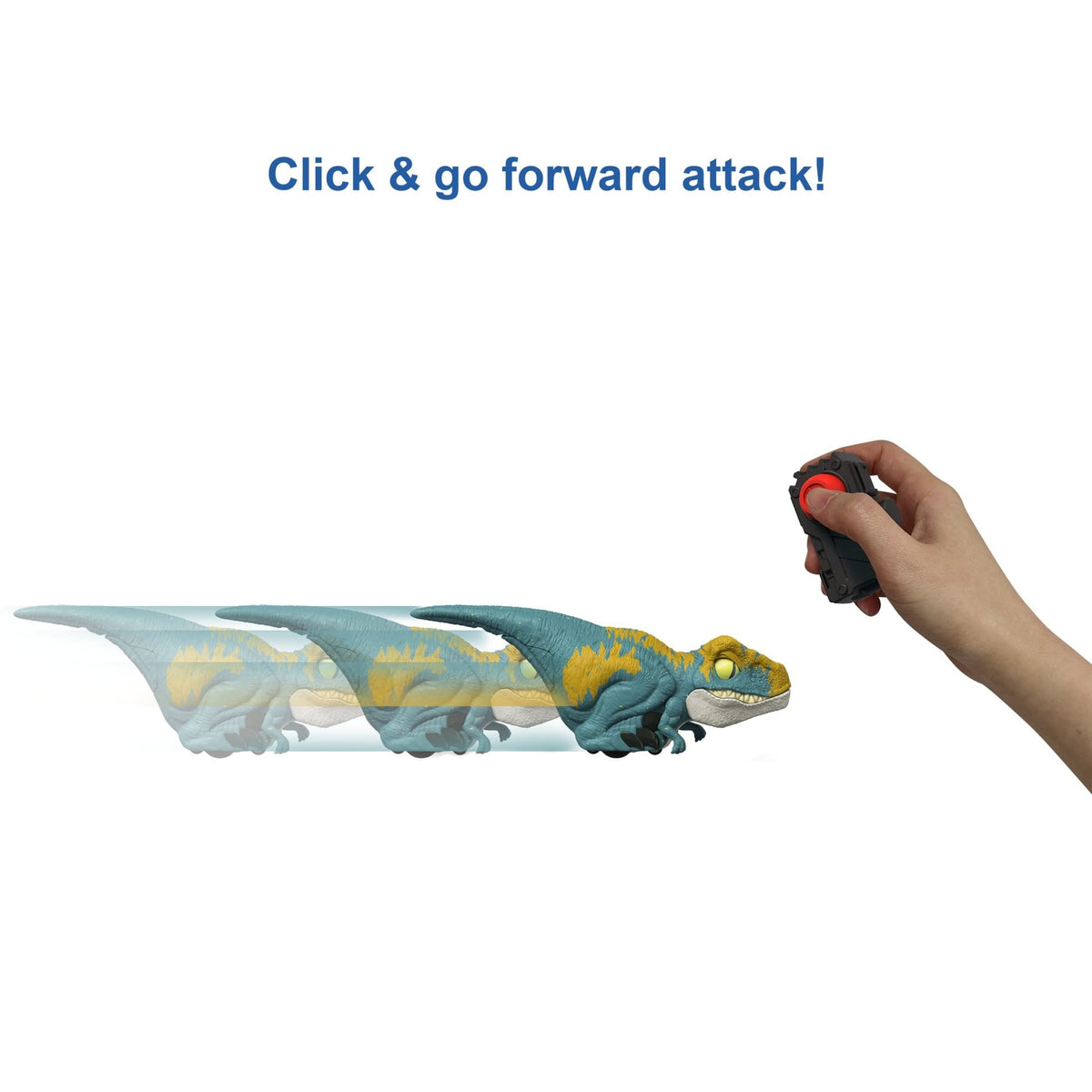 Mattel Jurassic World Dominion Uncaged Velociraptor — Clicker-Controlled Motion & Sound
