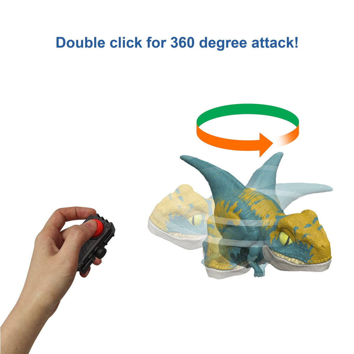 Mattel Jurassic World Dominion Uncaged Velociraptor — Clicker-Controlled Motion & Sound