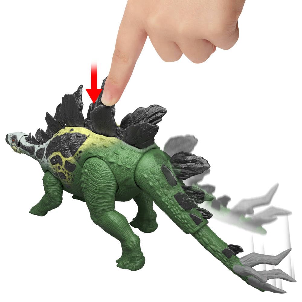 Mattel Jurassic World Gigantic Thrashers Stegosaurus – 14-Inch Attack Action Dino Figure