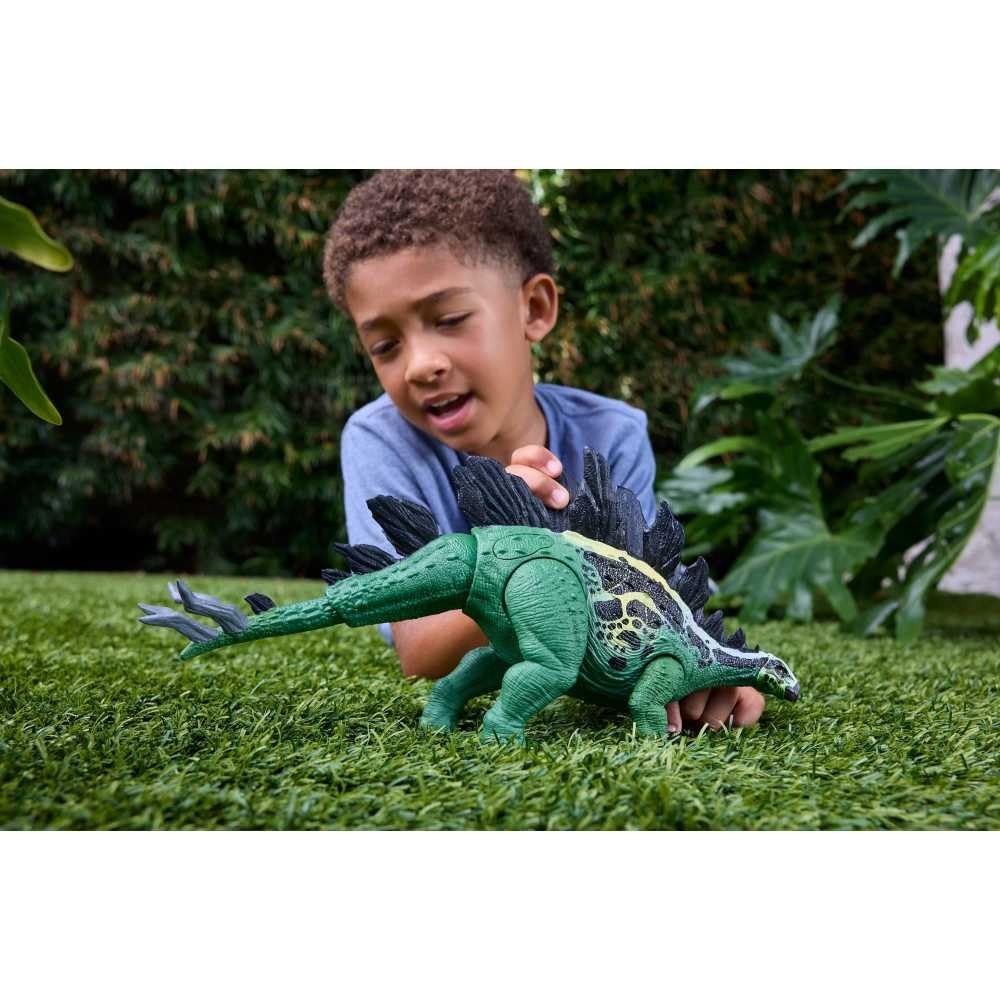 Mattel Jurassic World Gigantic Thrashers Stegosaurus – 14-Inch Attack Action Dino Figure