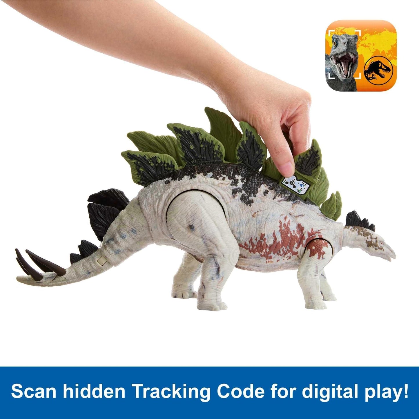 Mattel Jurassic World Gigantic Tracker Stegosaurus – AR App & Tracking Gear