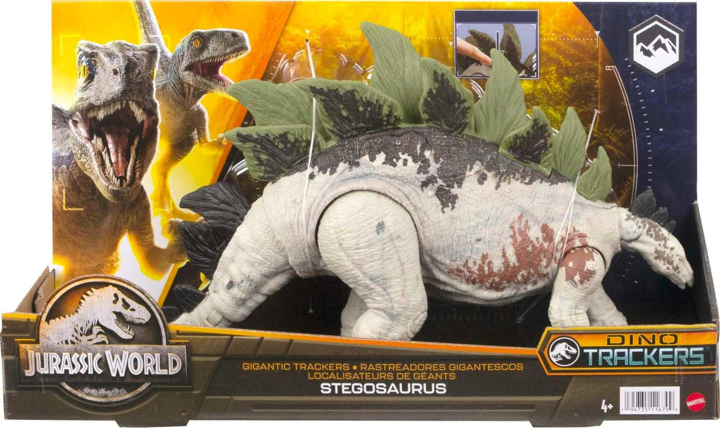 Mattel Jurassic World Gigantic Tracker Stegosaurus – AR App & Tracking Gear