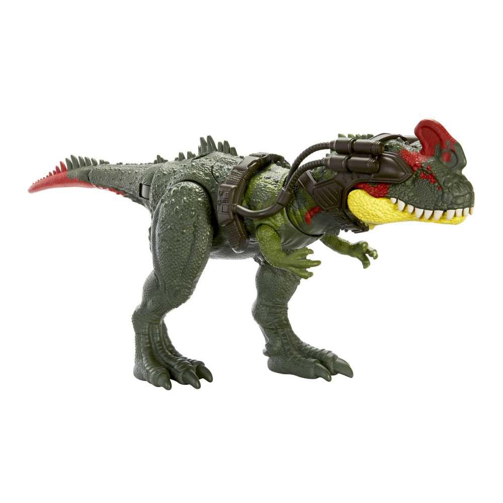 Mattel Jurassic World Gigantic Tracker Sinotyrannus Action Figure with Attack Motions & Tracking Gear