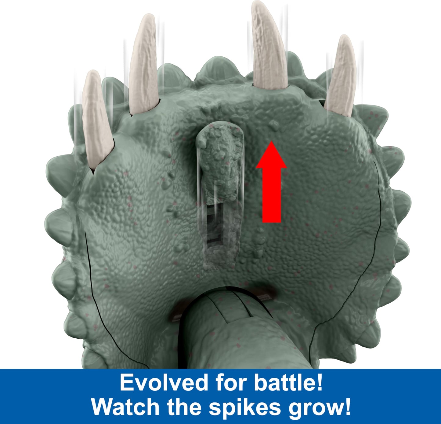 Mattel Jurassic World Gigantic Tracker Triceratops – Headbutt Attack & Evolved Horn