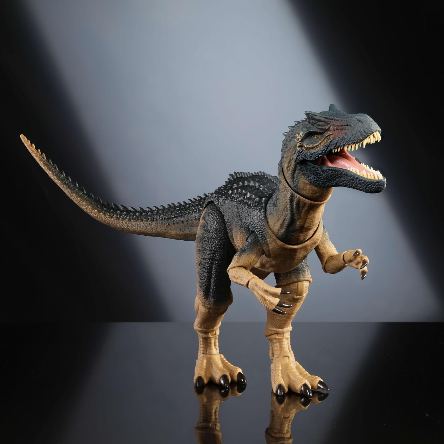 Mattel Jurassic World Hammond Collection Allosaurus Action Figure – 19 Points of Articulation, Glass Eyes