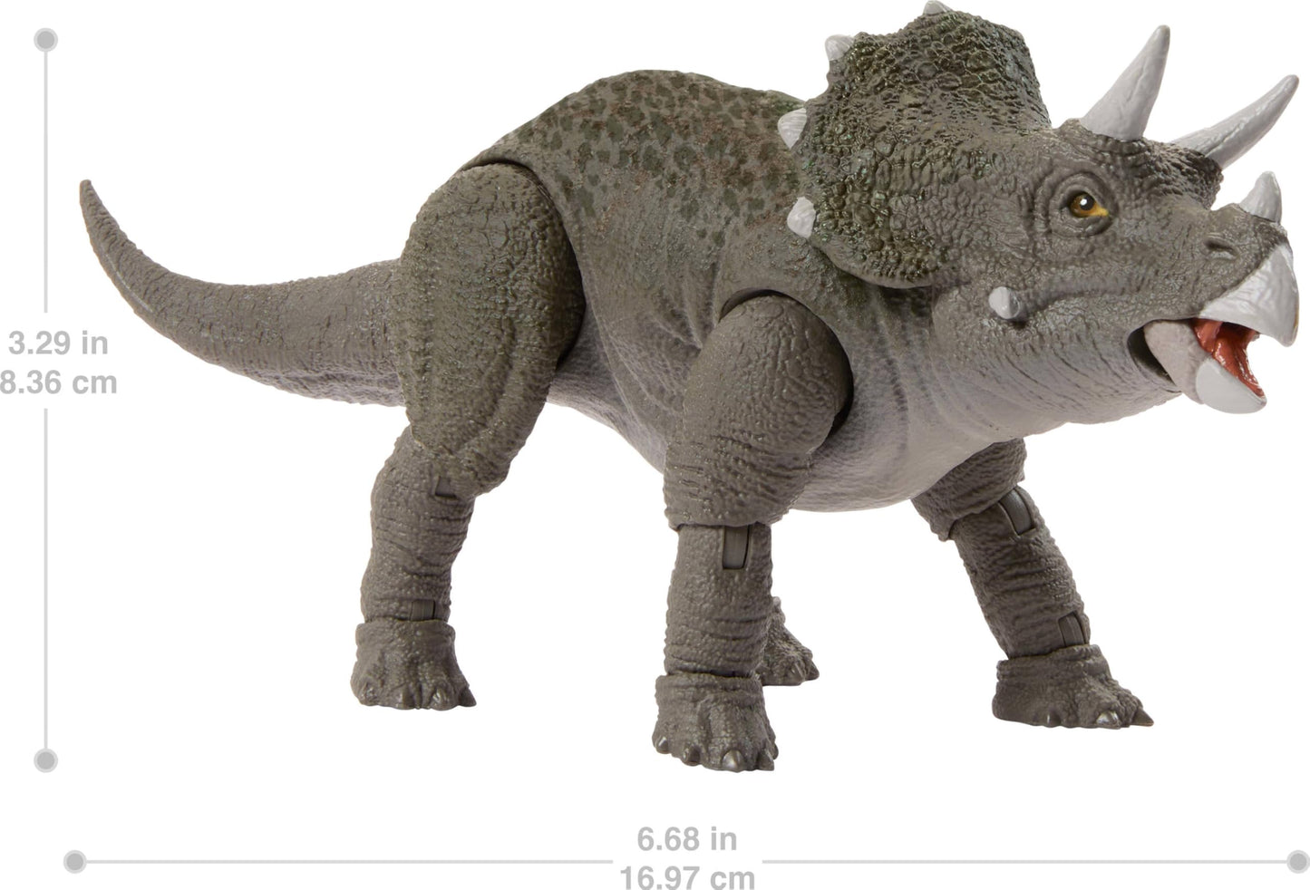 Mattel Jurassic World Hammond Collection Juvenile Triceratops – 14‑Point Articulation, Glass Eyes