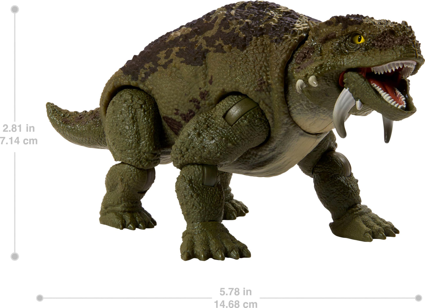 Mattel Jurassic World Hammond Collection Scutosaurus Action Figure – Premium Glass Eyes, 14-Point Articulation