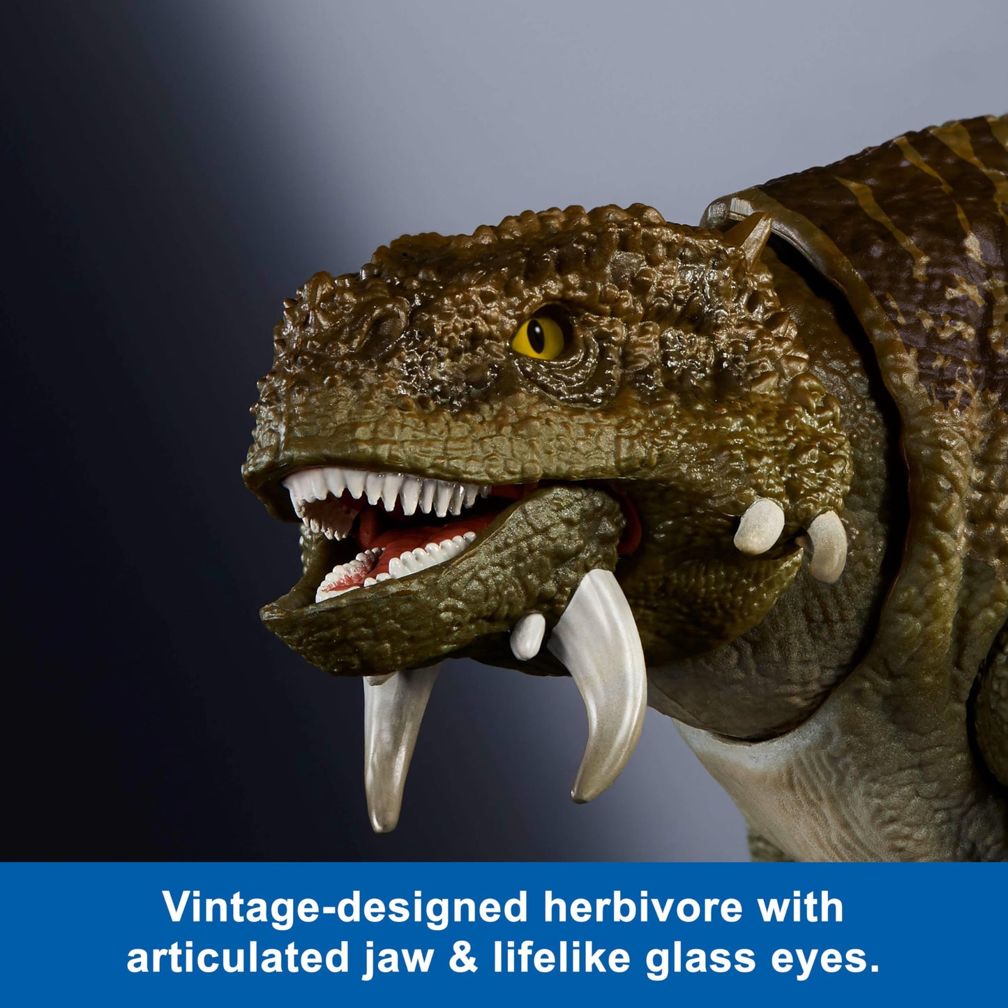Mattel Jurassic World Hammond Collection Scutosaurus Action Figure – Premium Glass Eyes, 14-Point Articulation